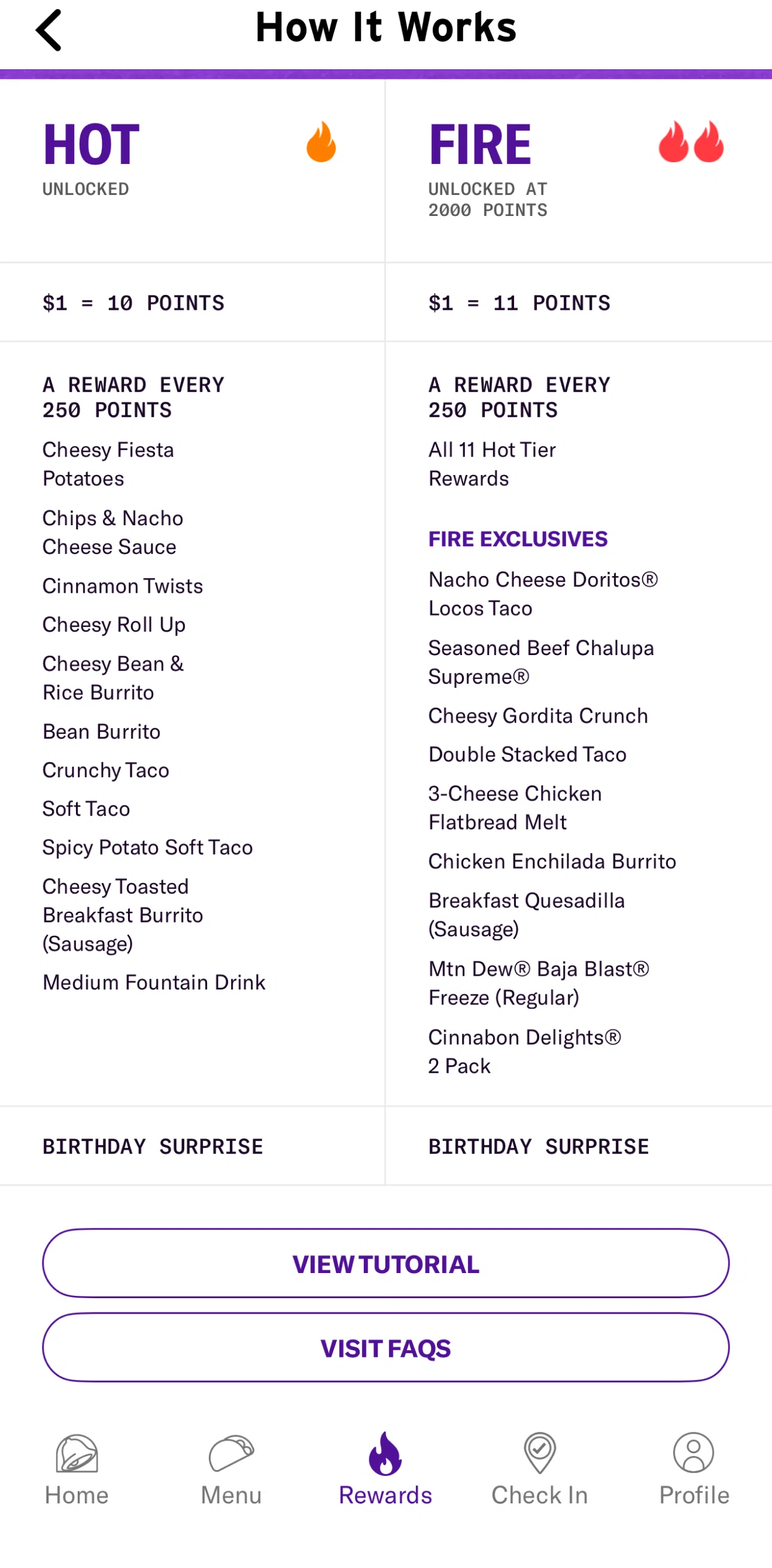 Taco Bell Screen screen in the Tutorial flow