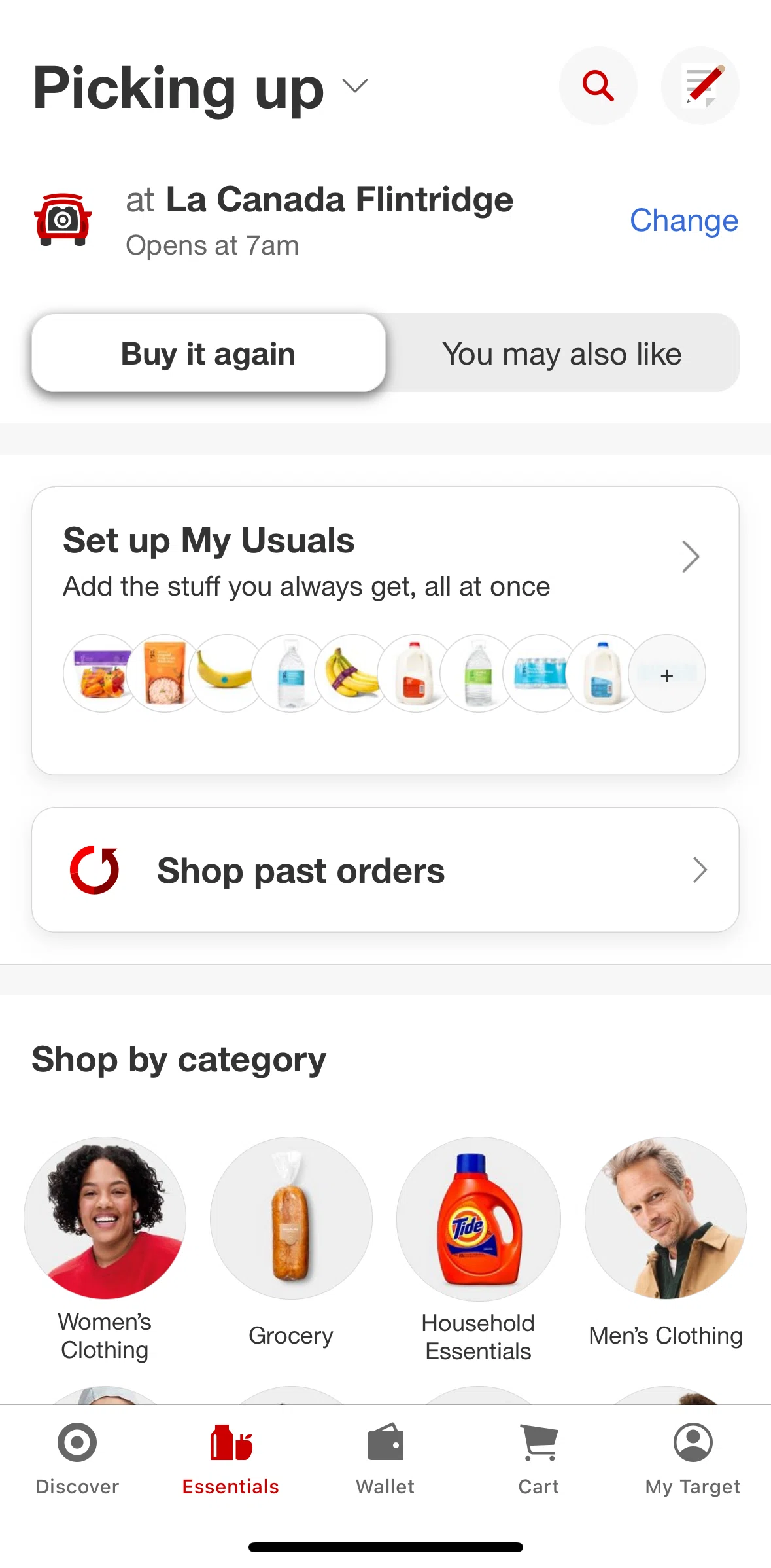 Target Screen screen in the Creating a list flow