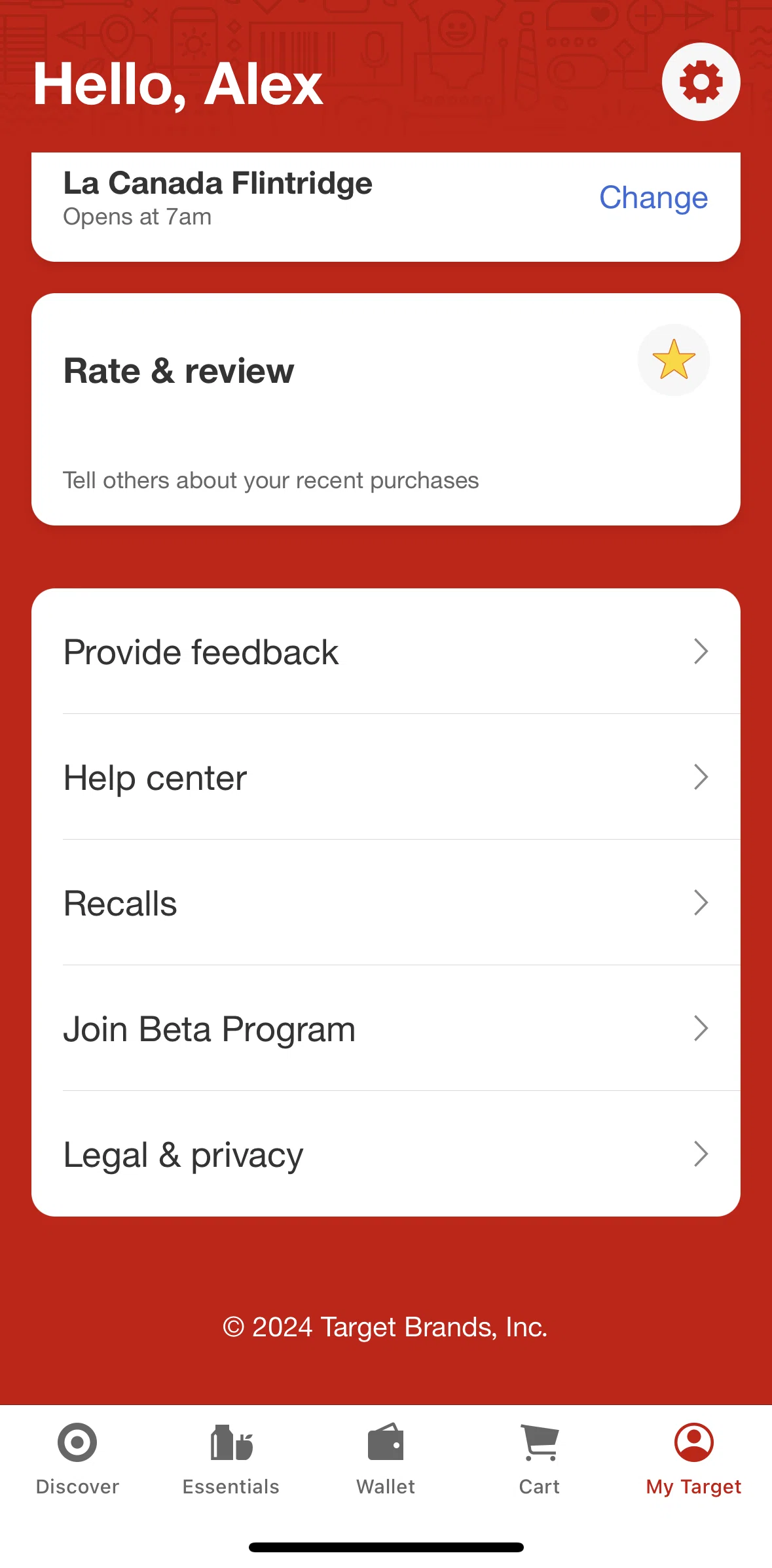 Target Screen screen in the Join beta program flow