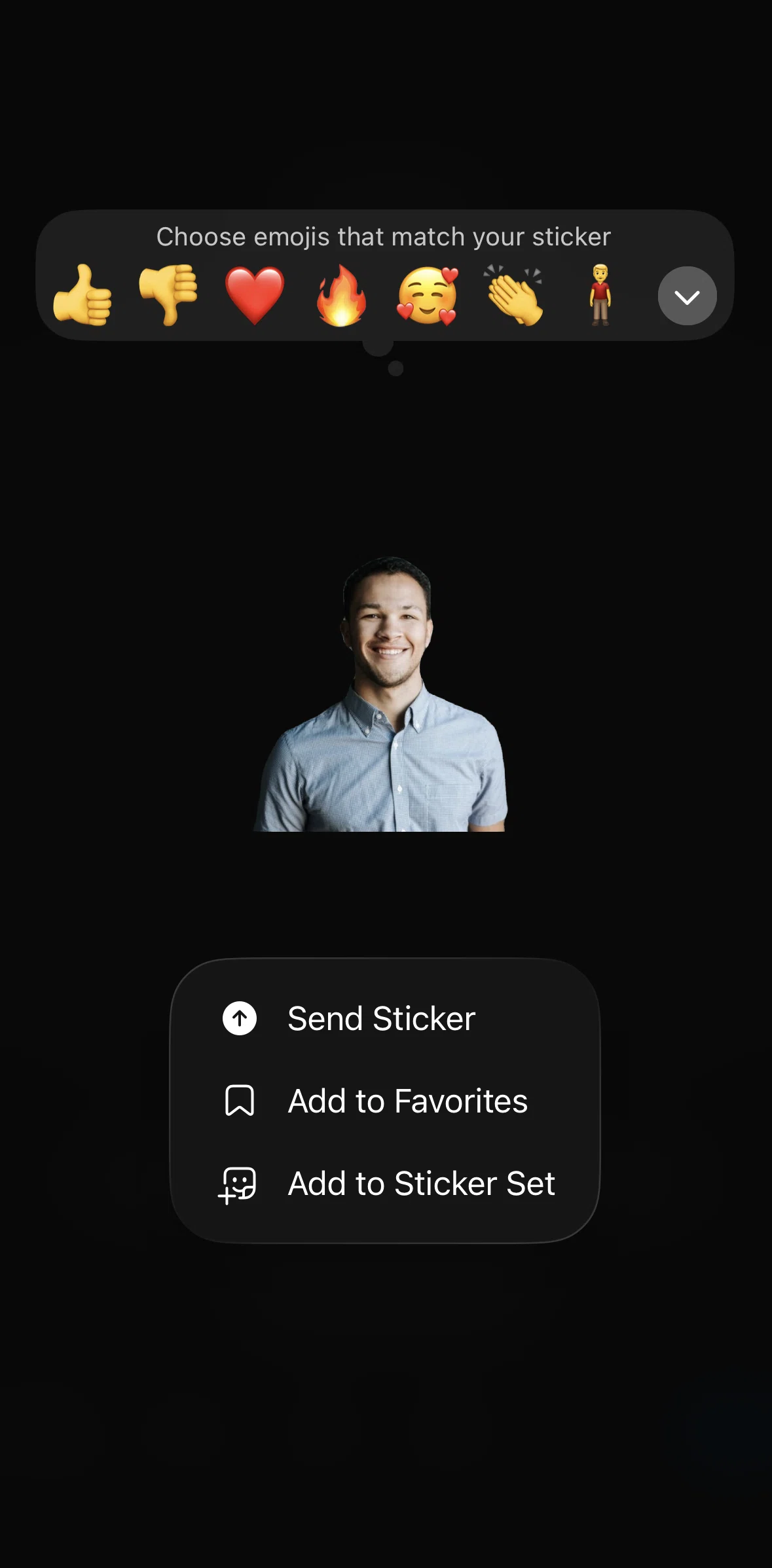 Telegram Screen screen in the Adding a sticker to sticker set flow