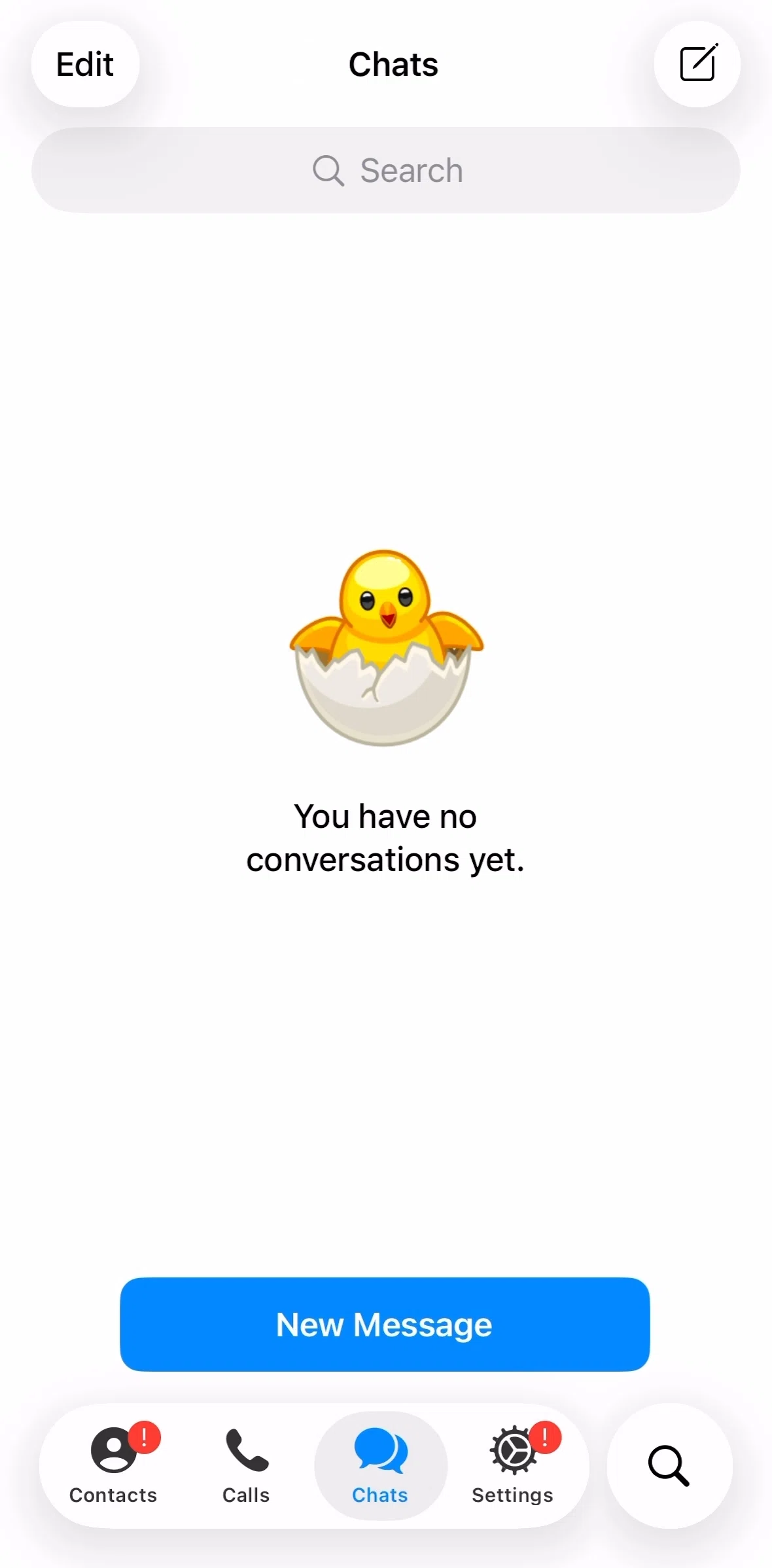 Telegram Screen screen in the Chats flow