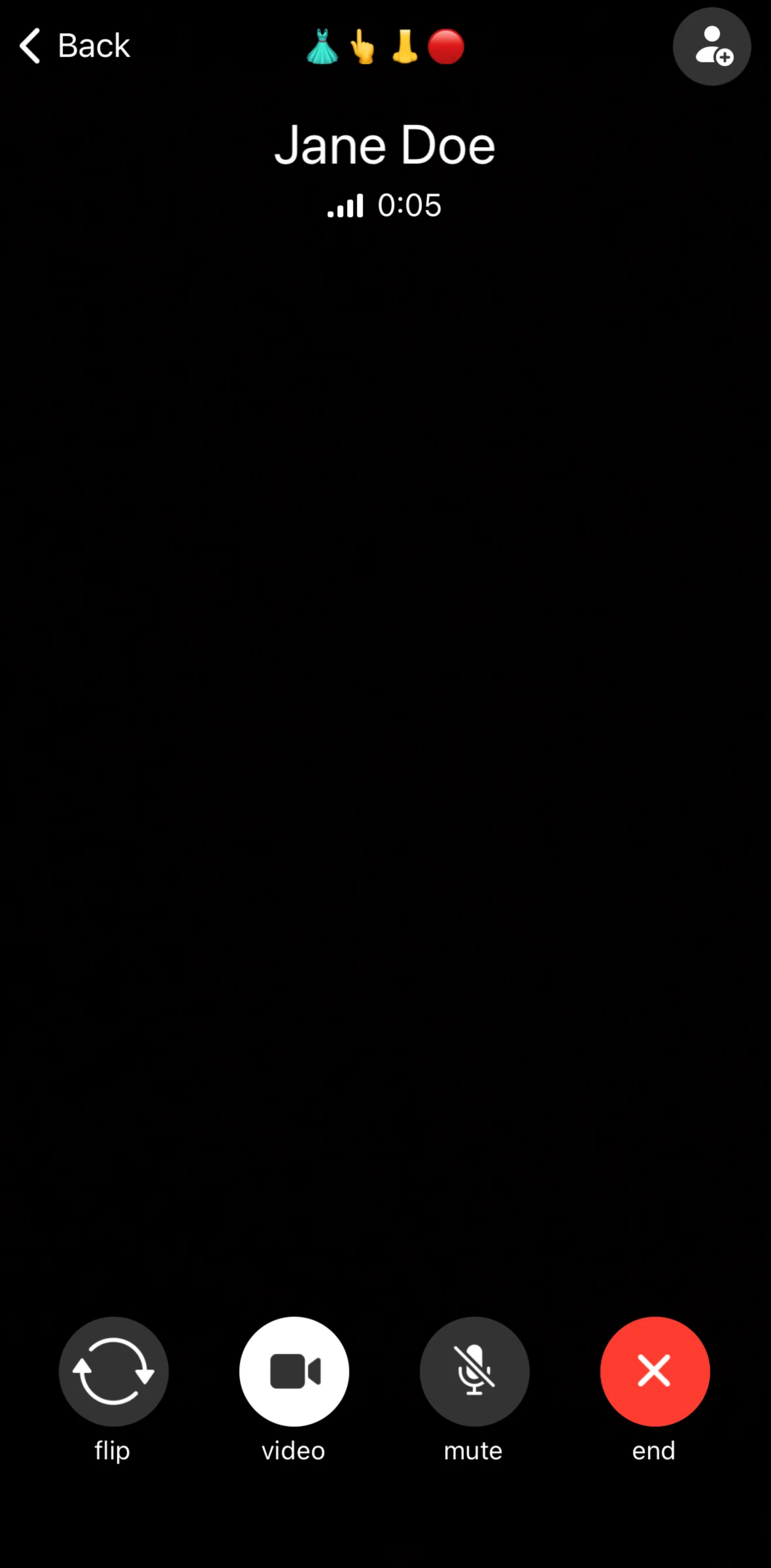 Telegram Screen screen in the Making a group video call flow