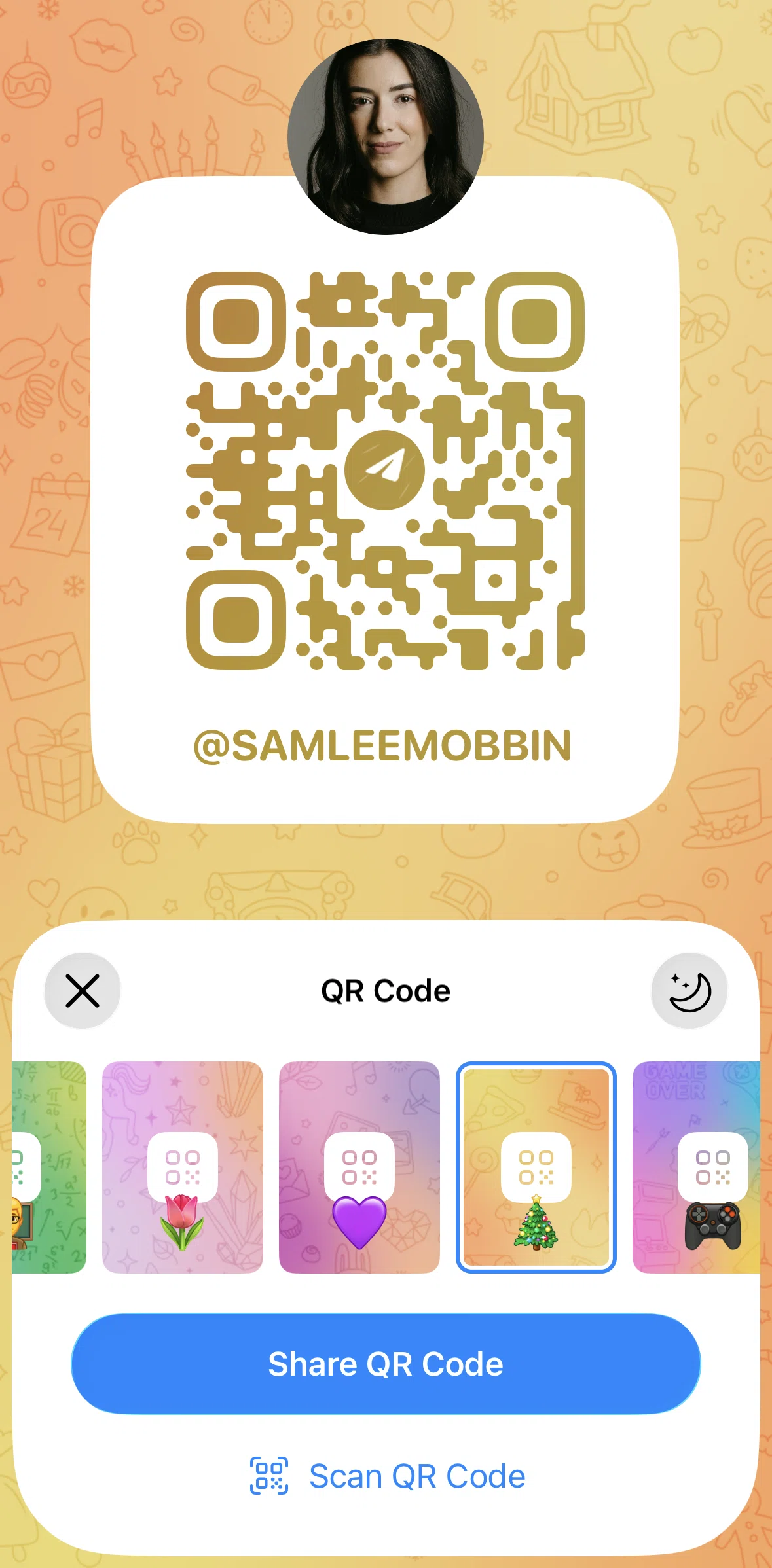 Telegram Screen screen in the Scan QR code flow