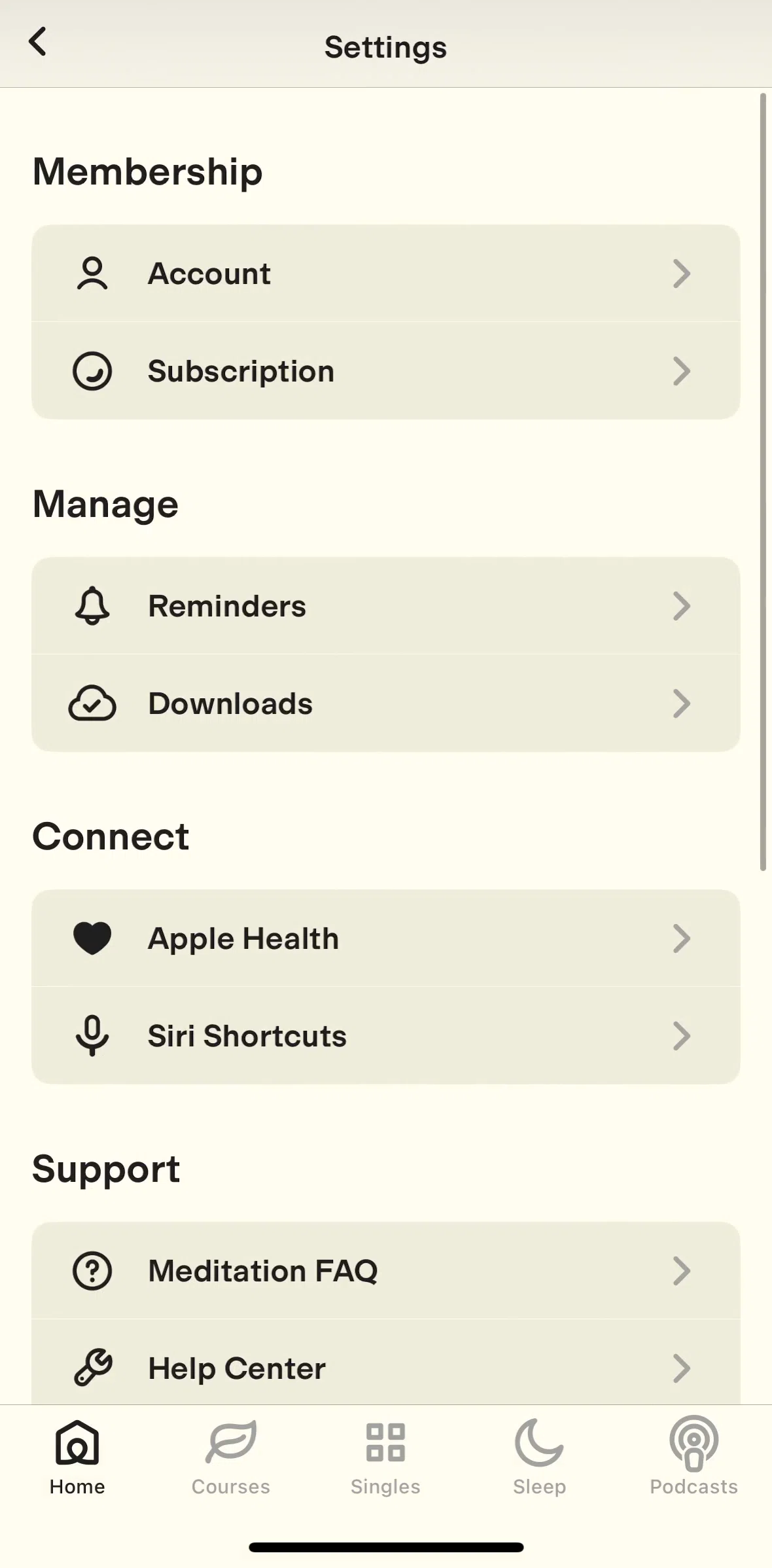 Ten Percent Happier Screen screen in the Disabling daily reminders flow