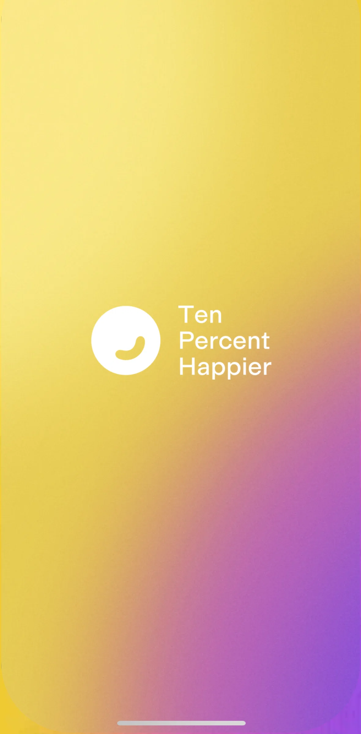 Ten Percent Happier Screen screen in the Onboarding flow