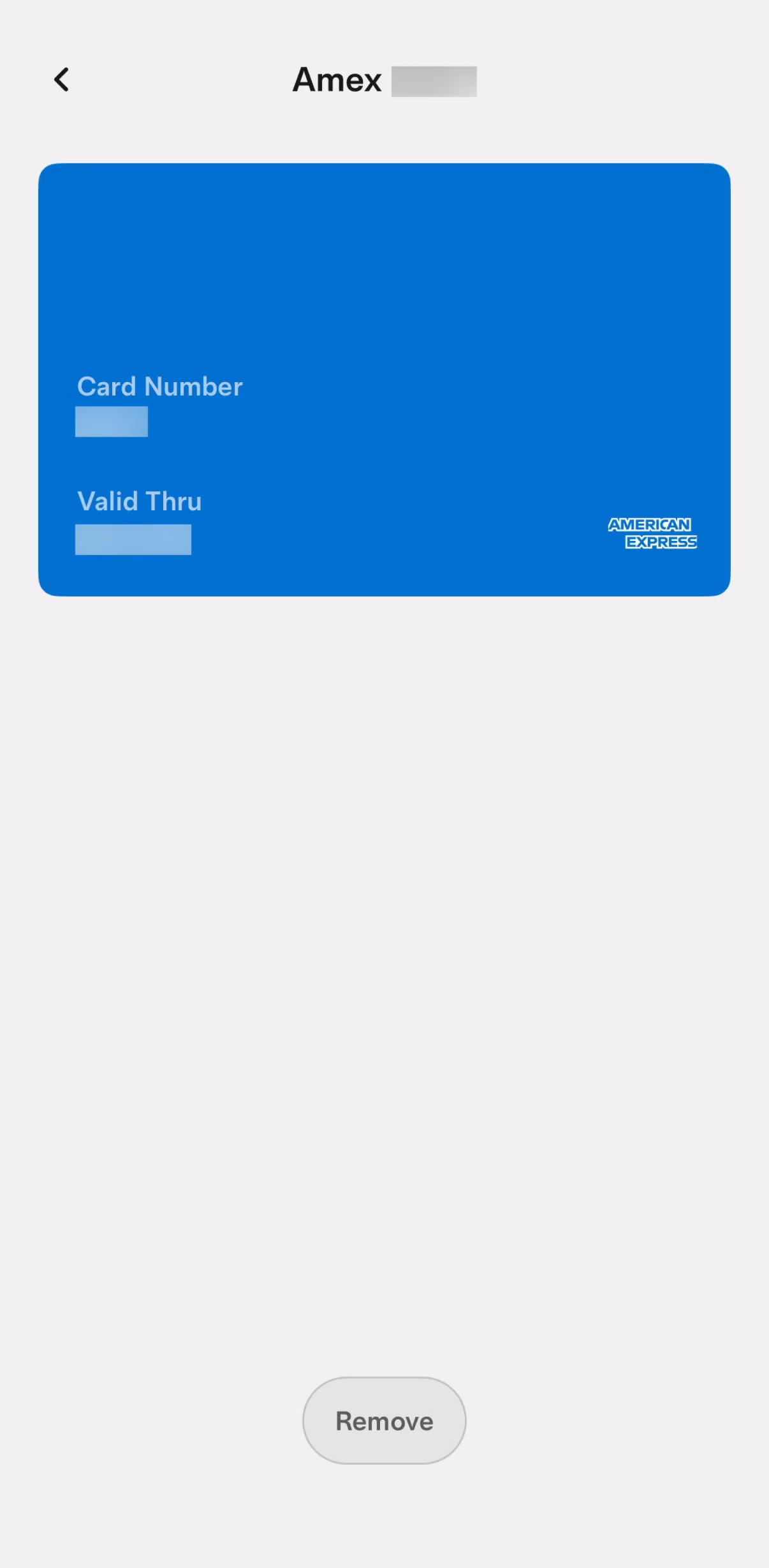 Tesla Robotaxi Screen screen in the Remove a card flow