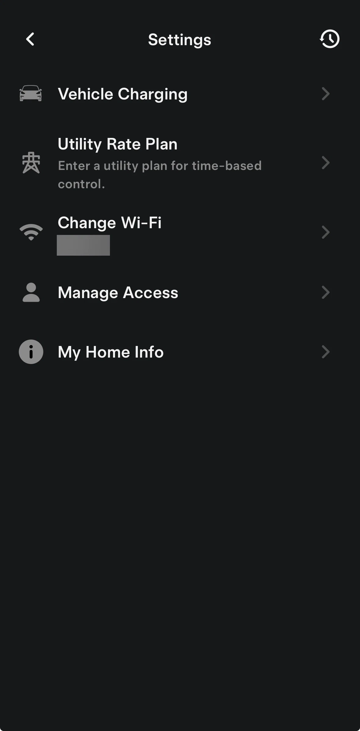 Tesla Screen screen in the Home info flow