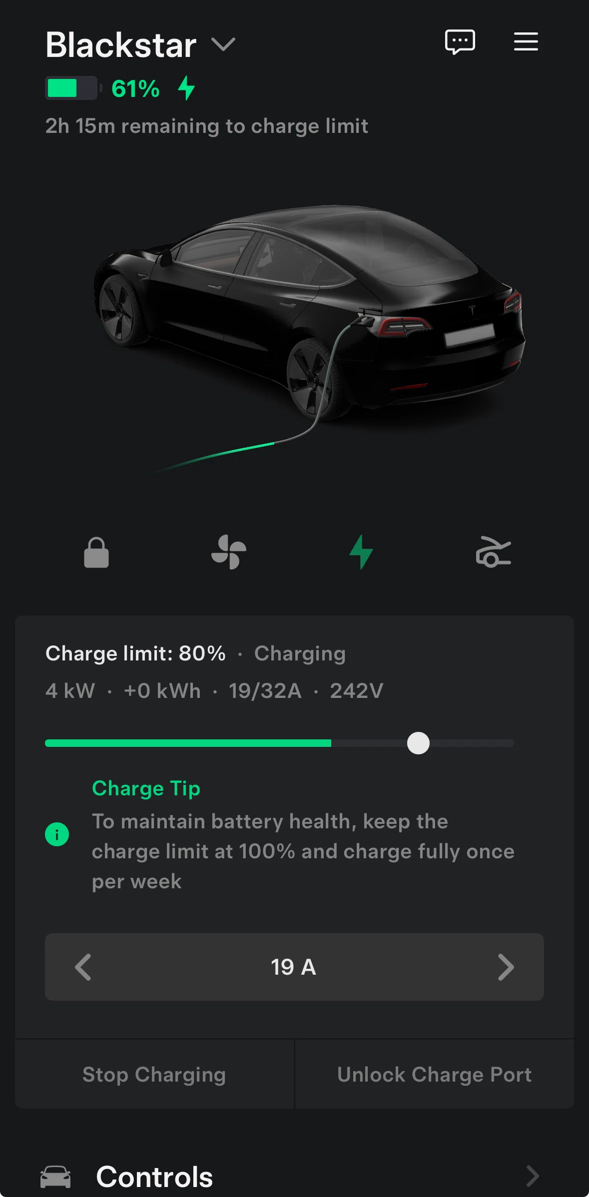 Tesla Screen screen in the My Home flow