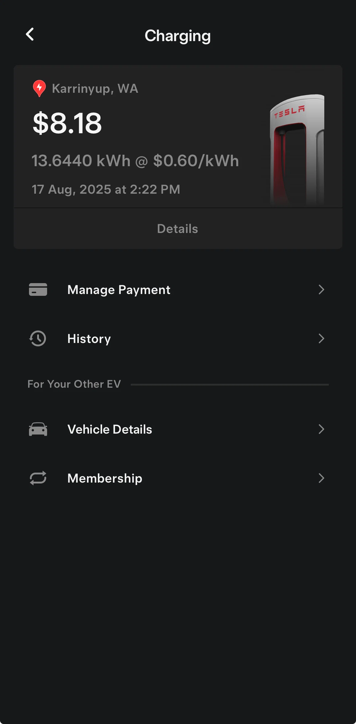 Tesla Screen screen in the Subscribe to Tesla Membership flow