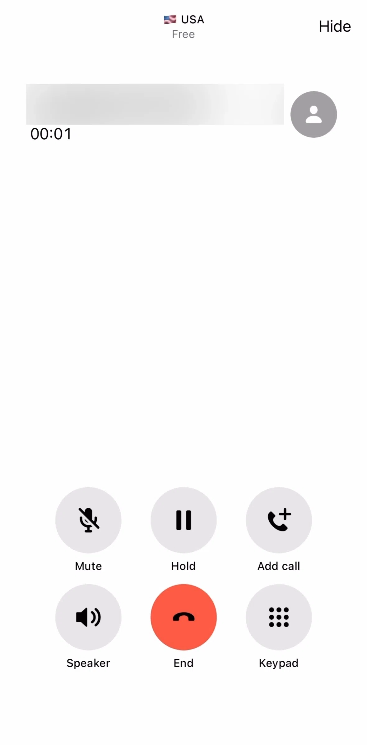 TextNow Screen screen in the Adding a call flow