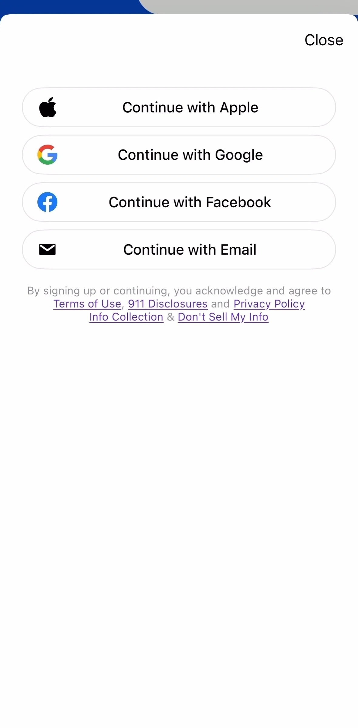 TextNow Screen screen in the Creating an account flow