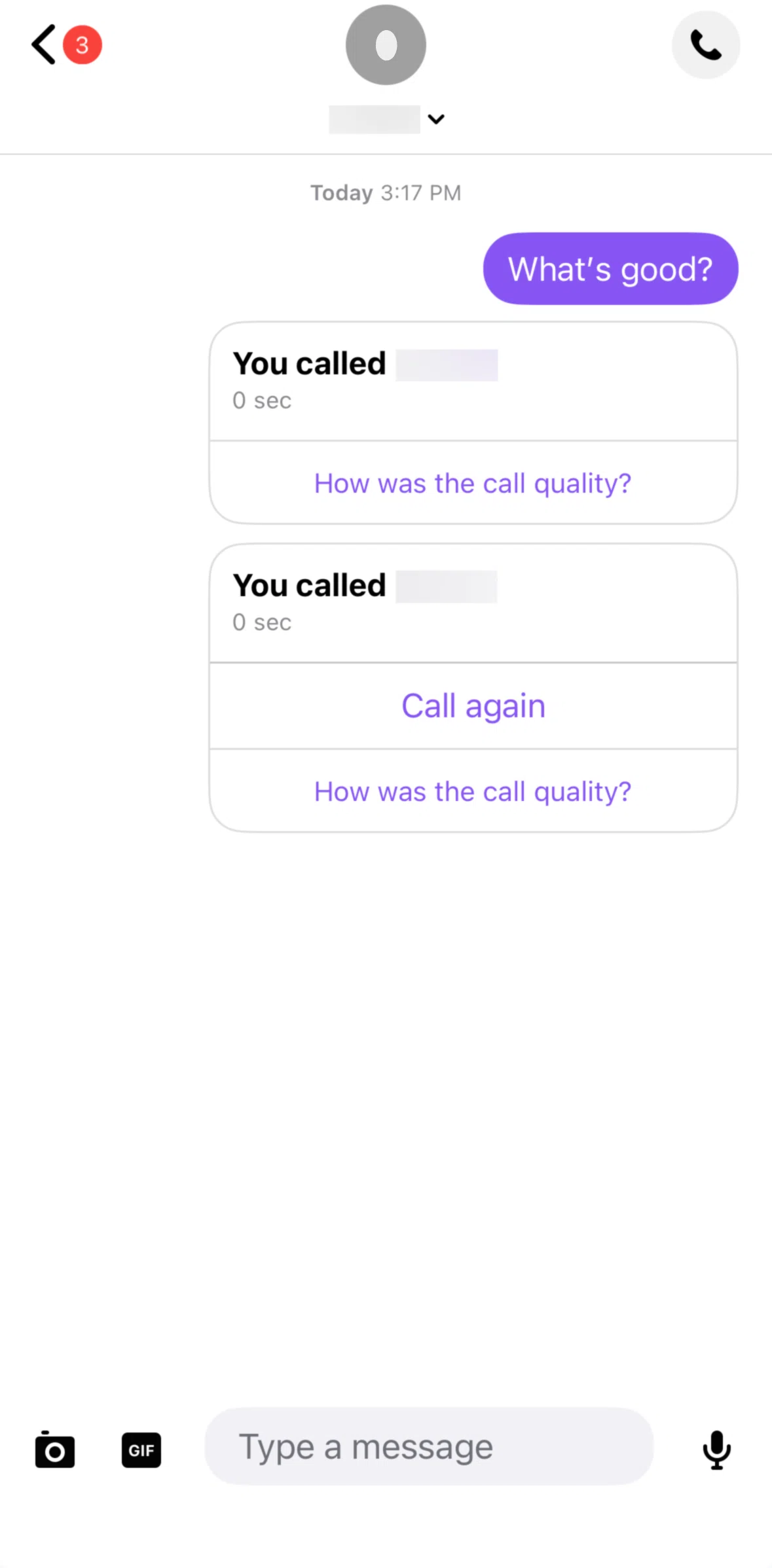TextNow Screen screen in the Recording an audio message flow