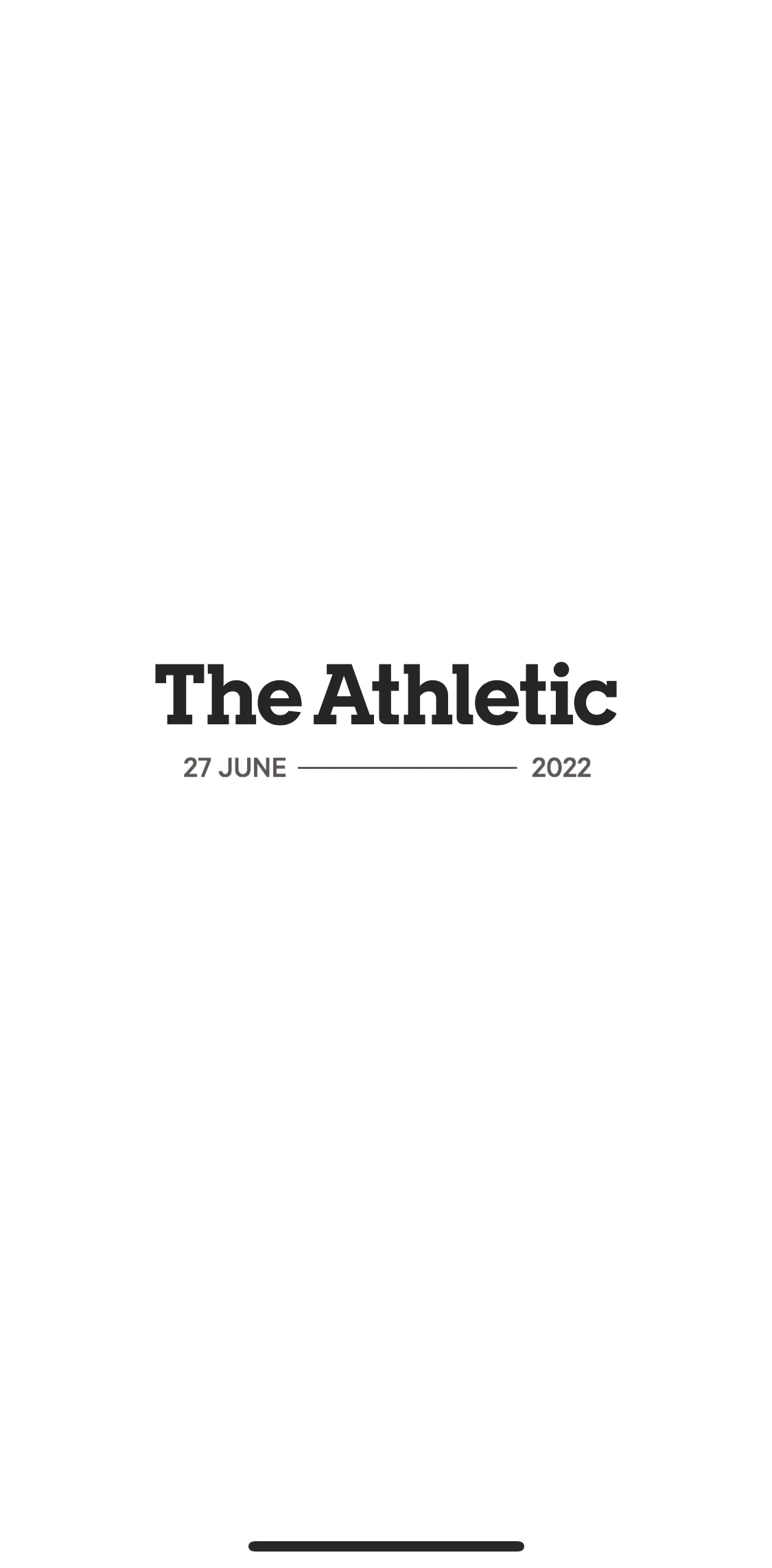 The Athletic Screen screen in the Onboarding flow