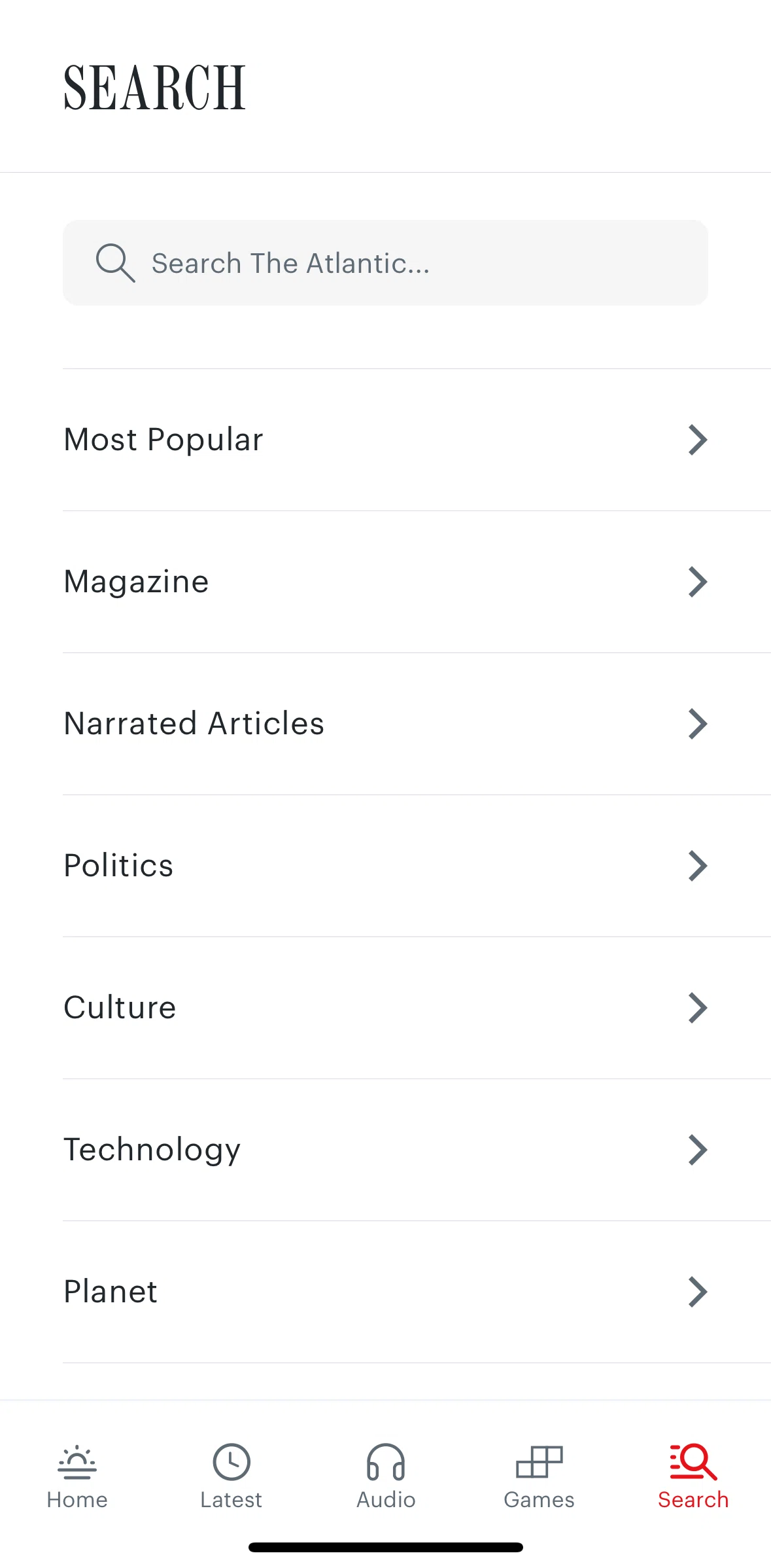 The Atlantic Magazine Screen screen in the Magazine flow