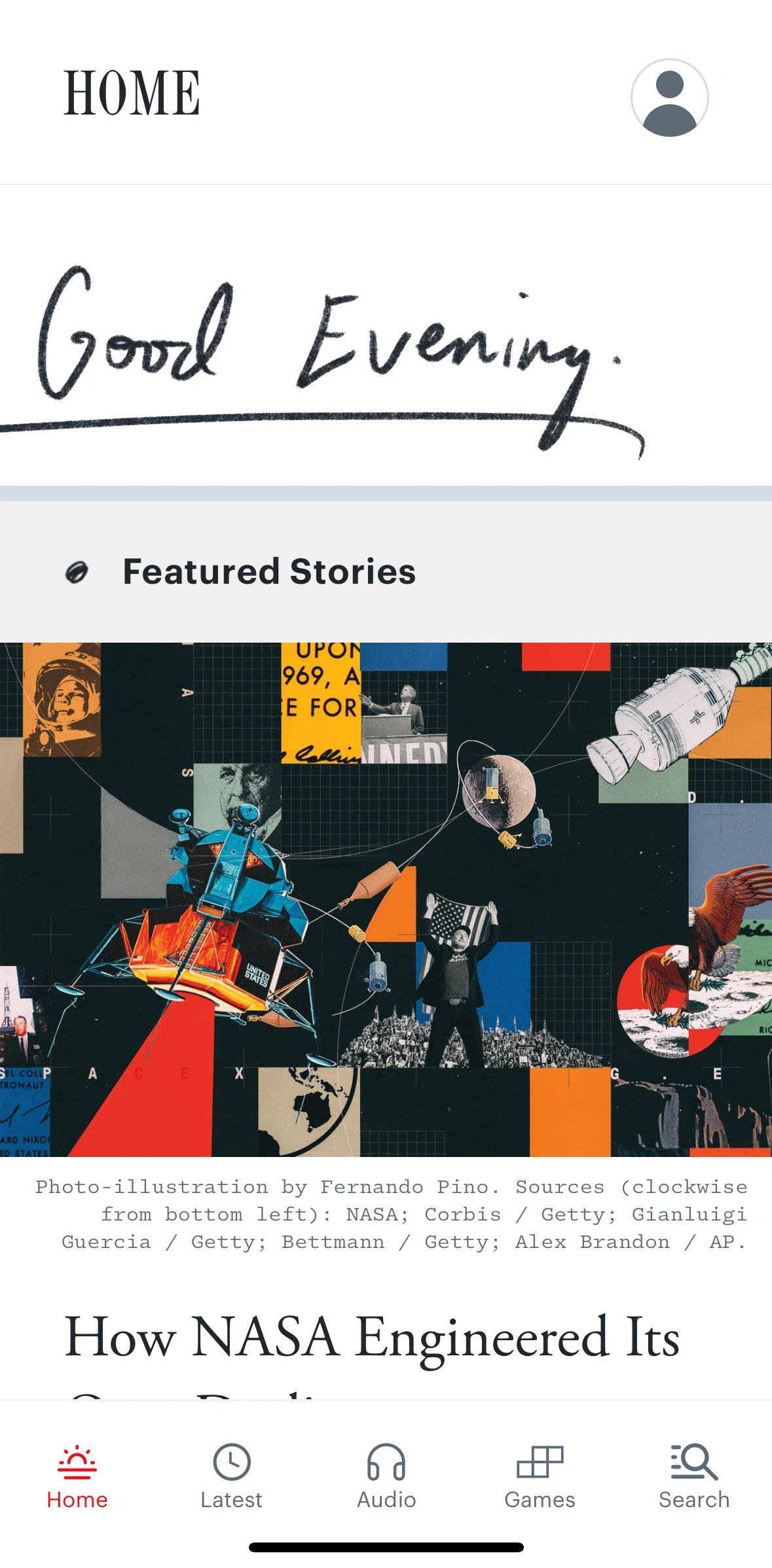 The Atlantic Magazine Screen screen in the Search flow