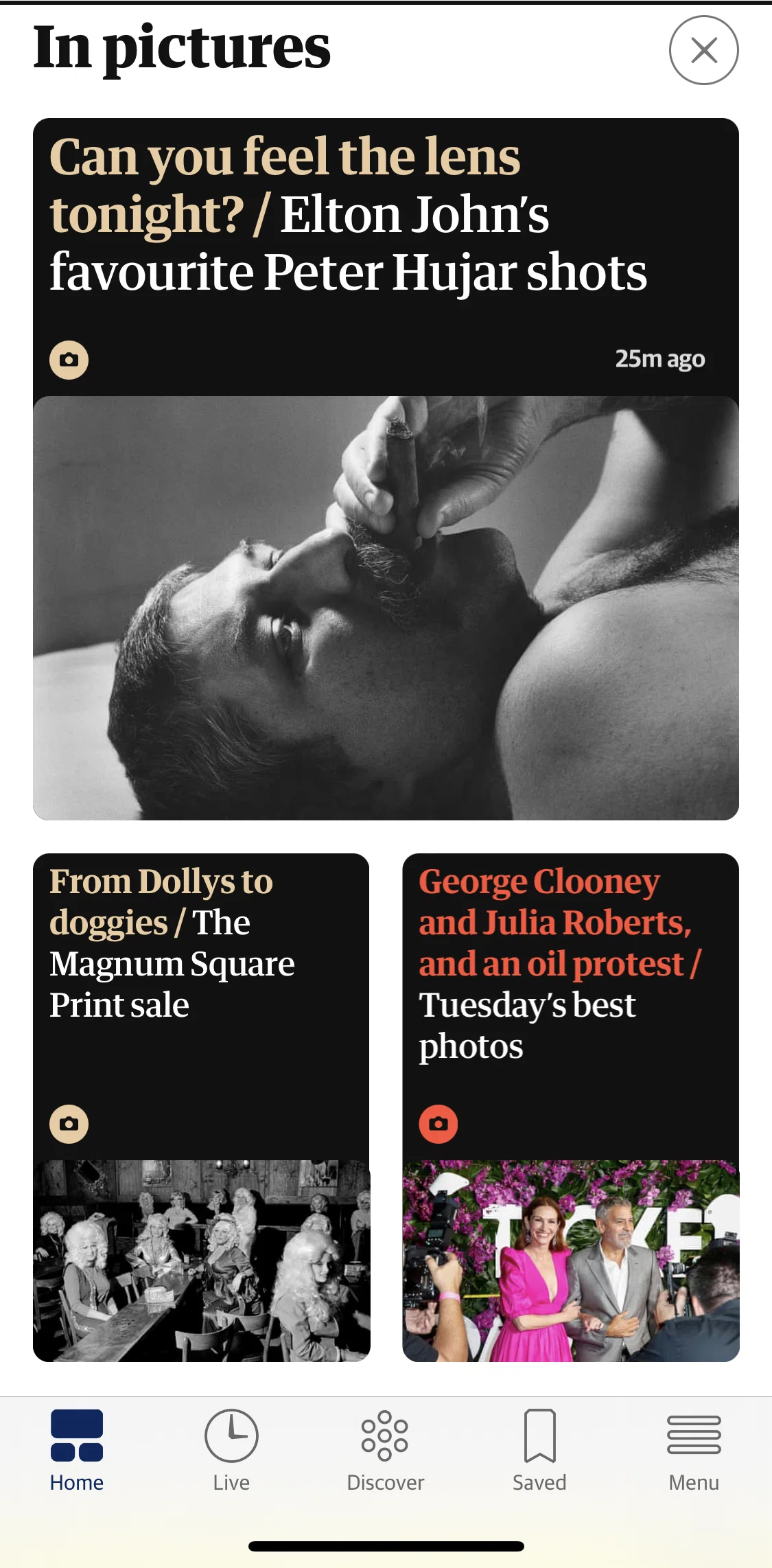The Guardian Screen screen in the In pictures article detail flow