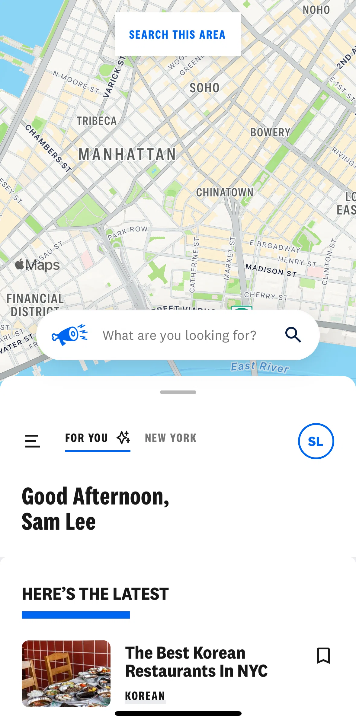 The Infatuation Screen screen in the Home flow