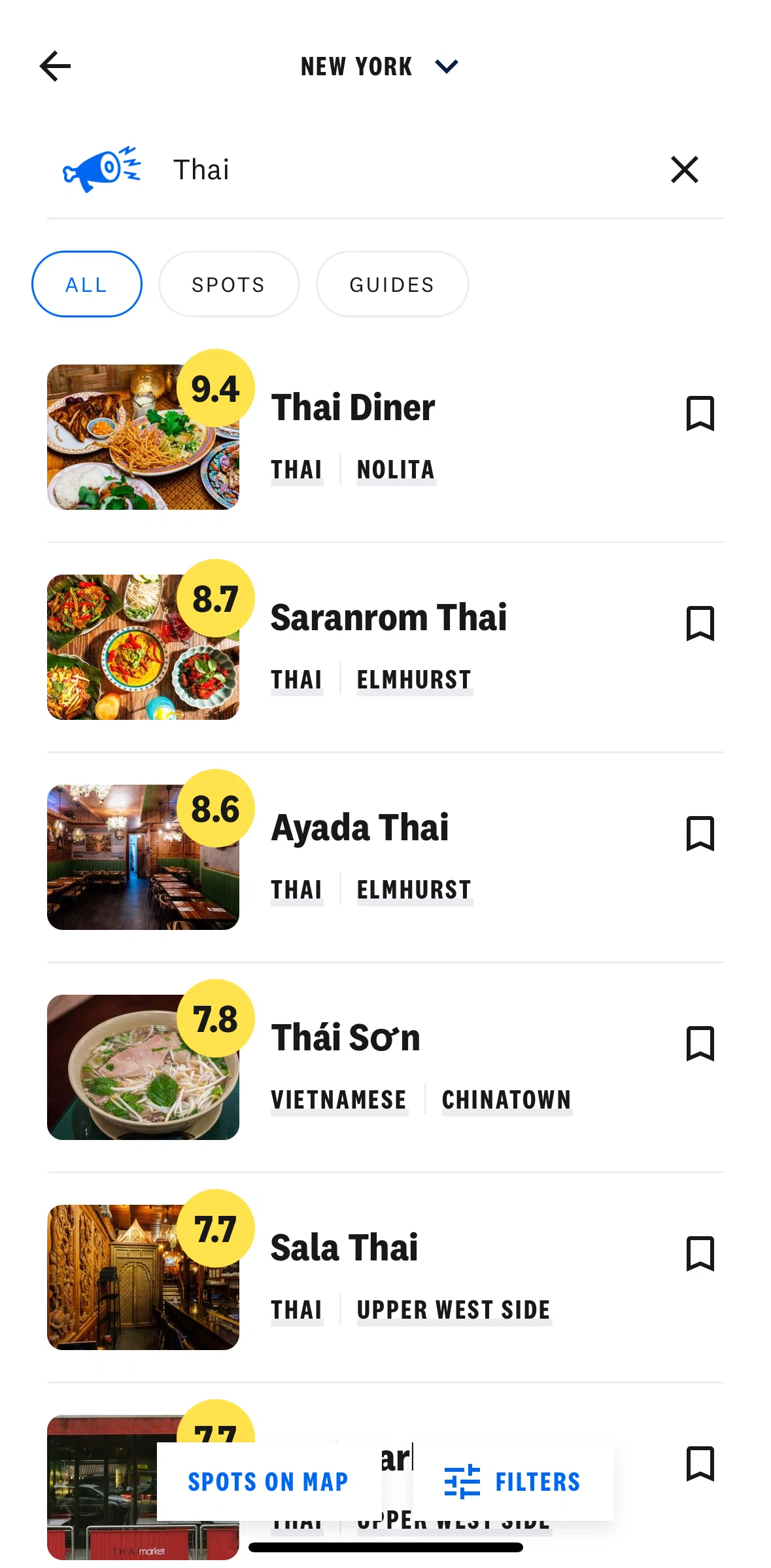 The Infatuation Screen screen in the Restaurant detail flow