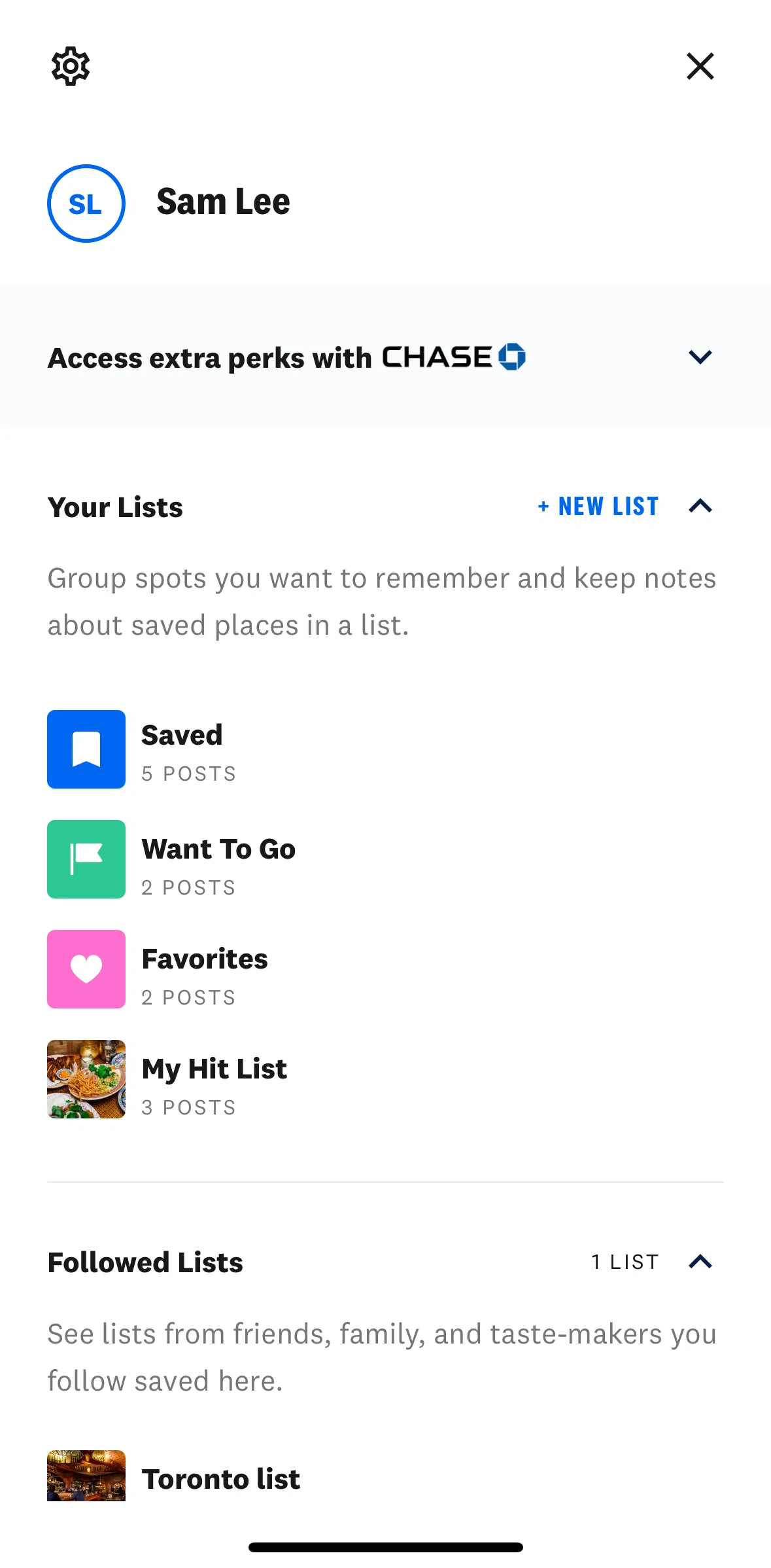 The Infatuation Screen screen in the View list flow