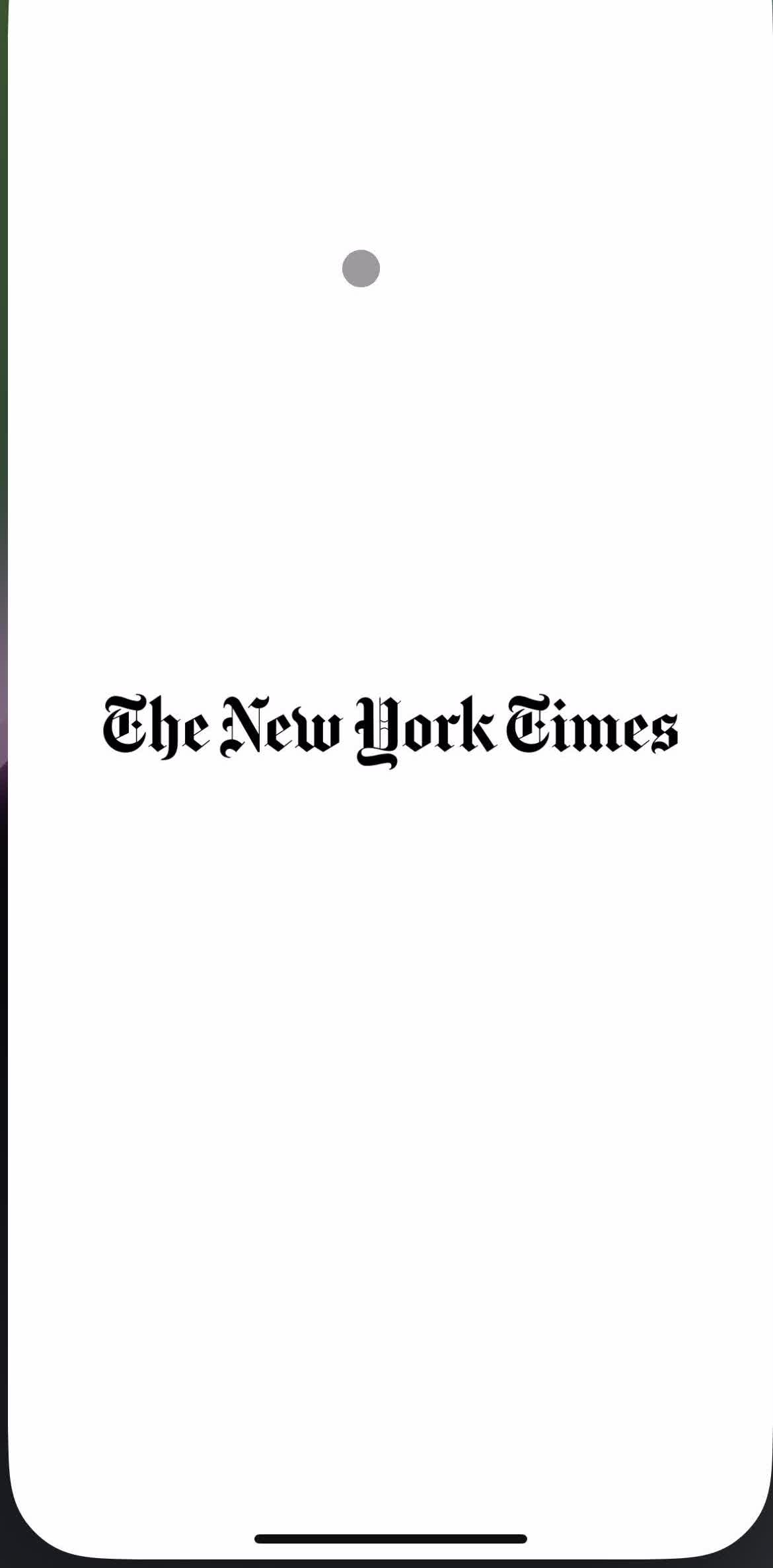 The New York Times Onboarding preview