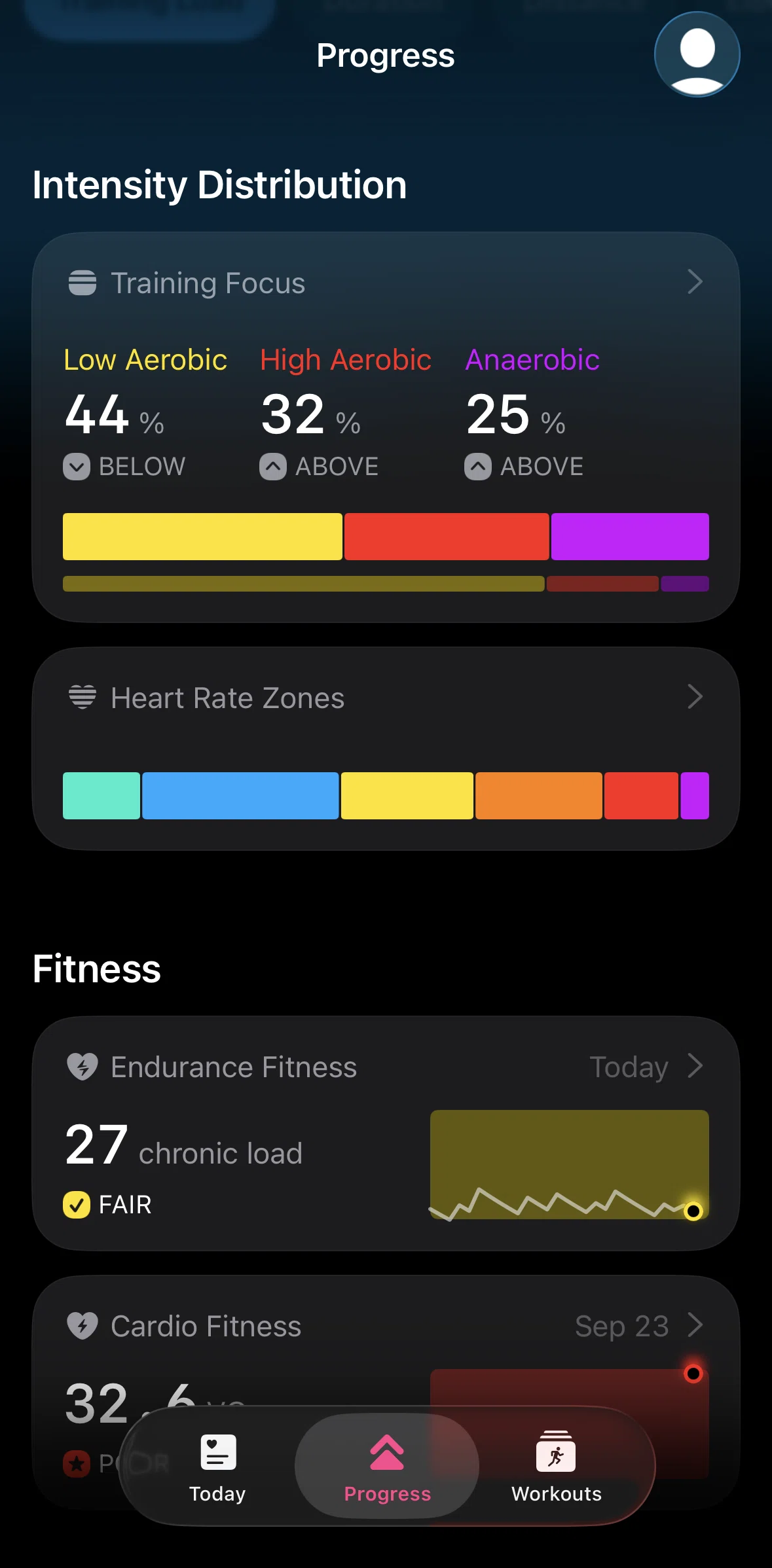 The Outsiders Screen screen in the Endurance fitness flow
