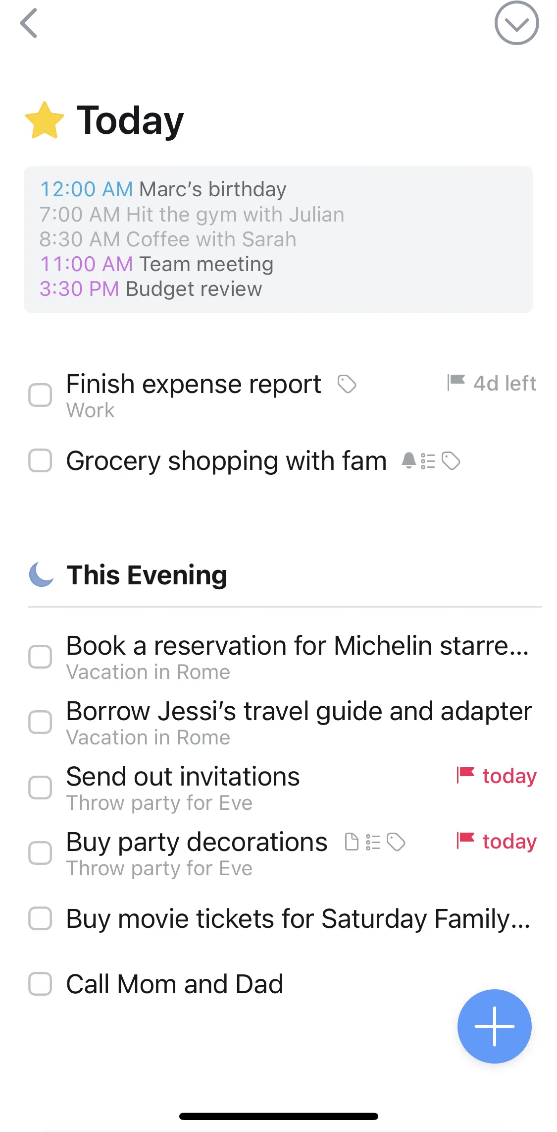 Things 3 Screen screen in the Repeating a to-do flow