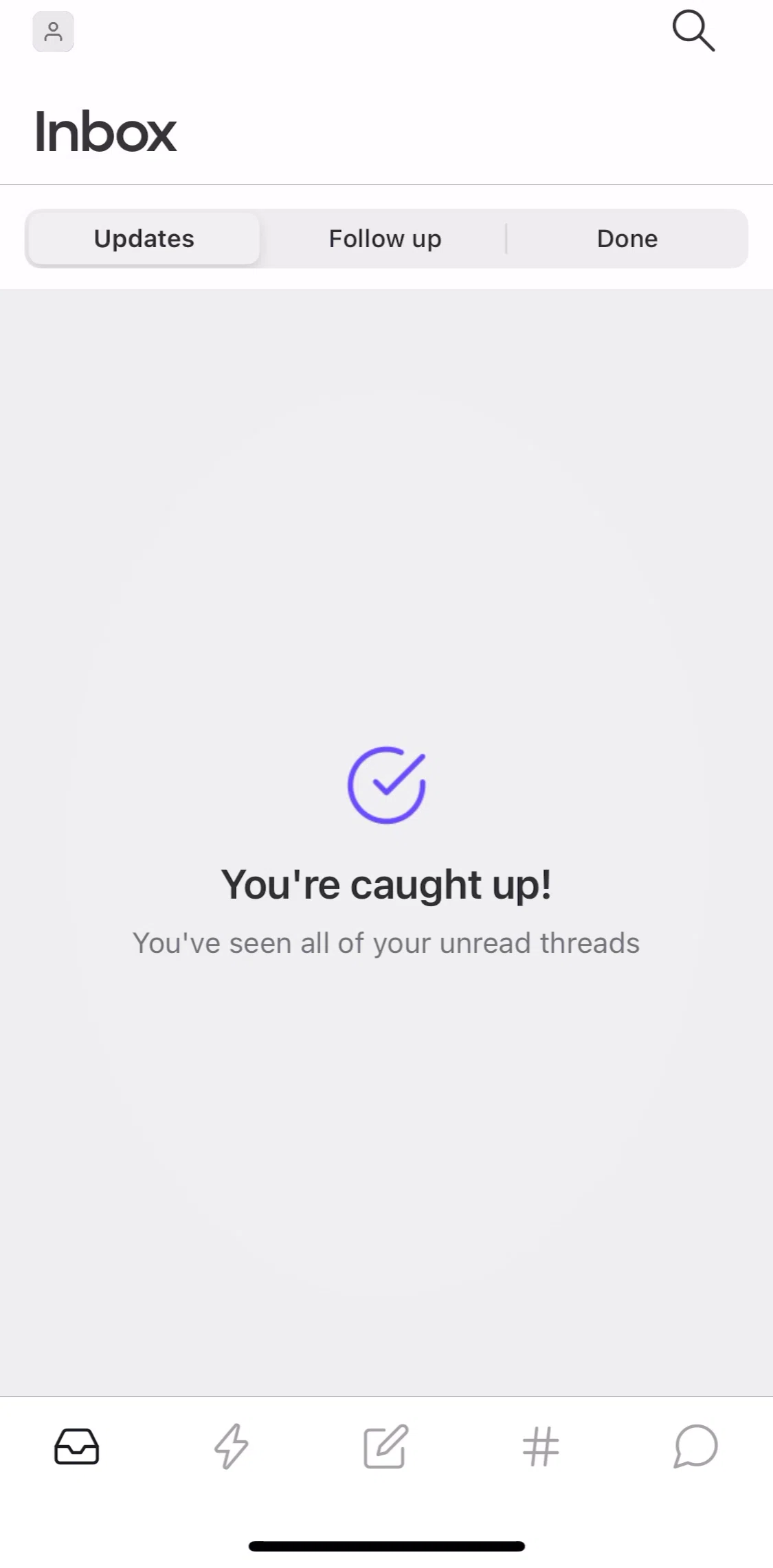 Threads Screen screen in the Inbox flow