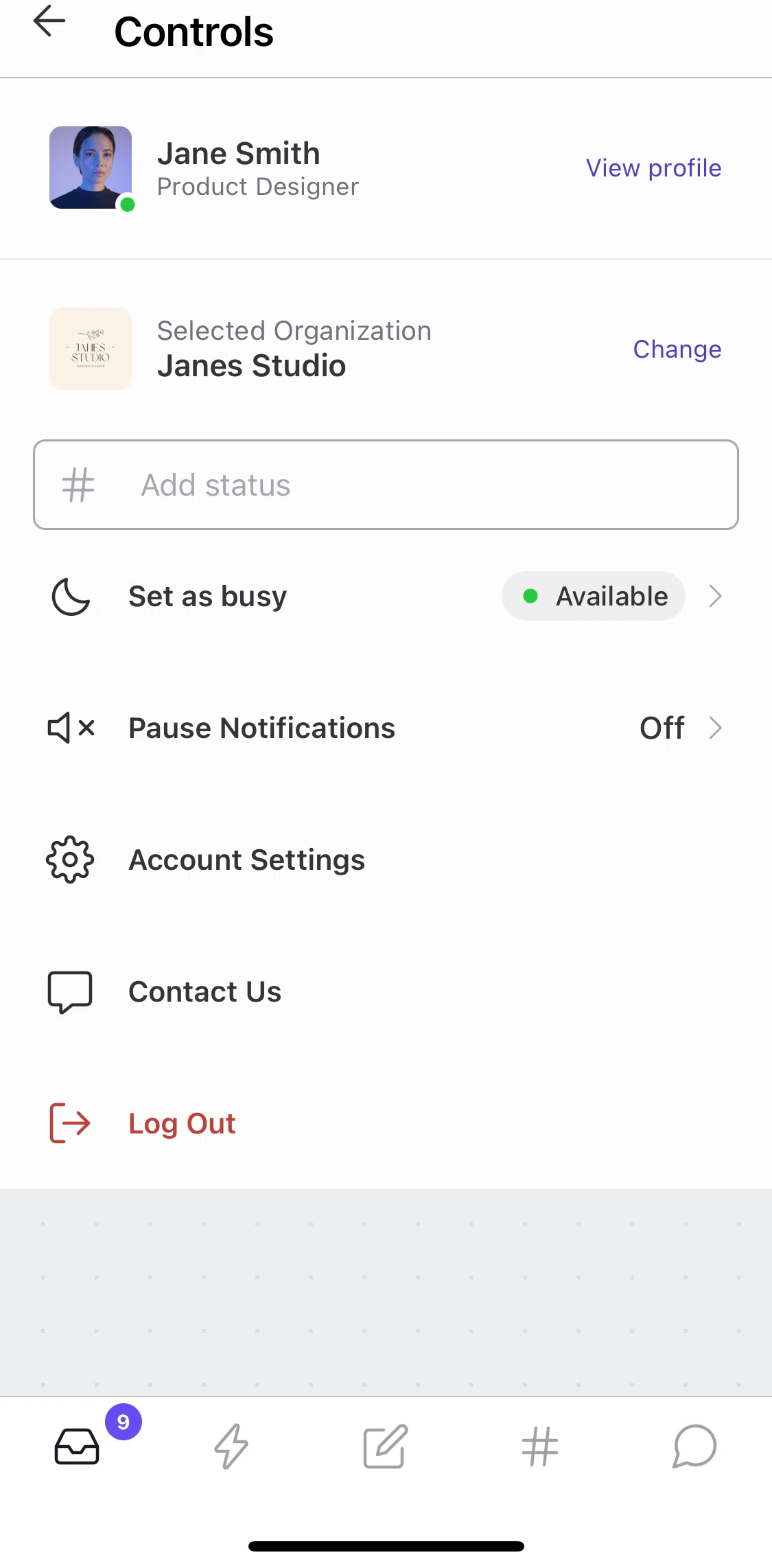 Threads Screen screen in the Support flow
