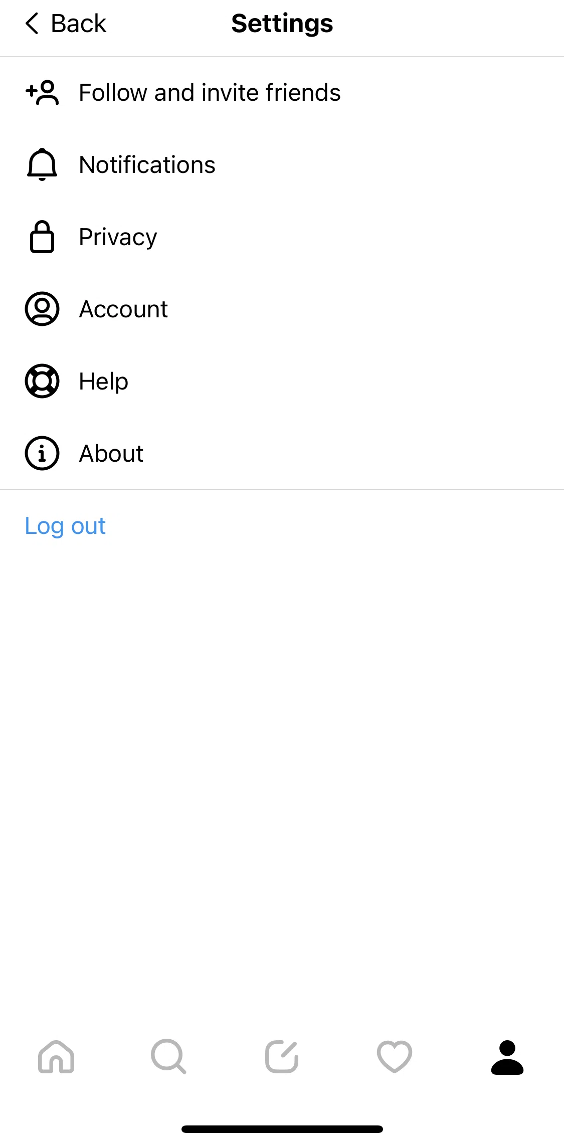 Threads Screen screen in the Privacy Policy flow