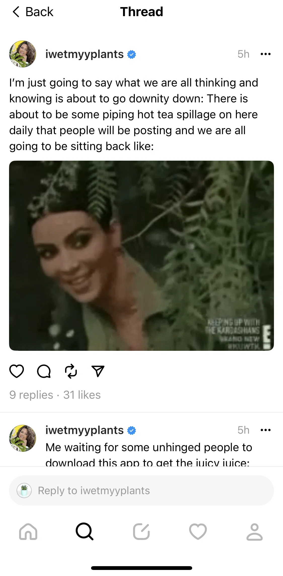 Threads Screen screen in the View picture/gif flow