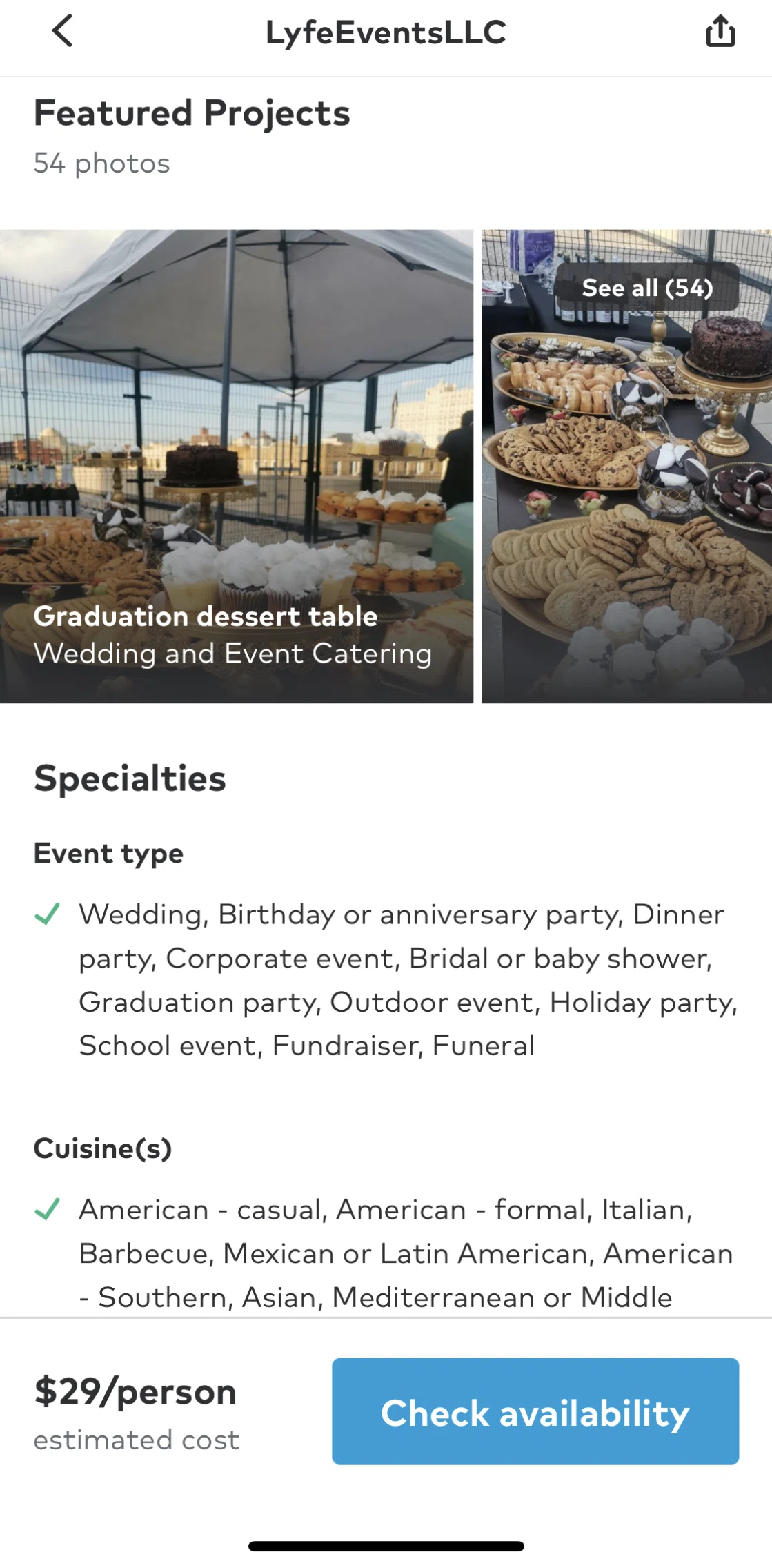 Thumbtack Screen screen in the See featured project photos flow