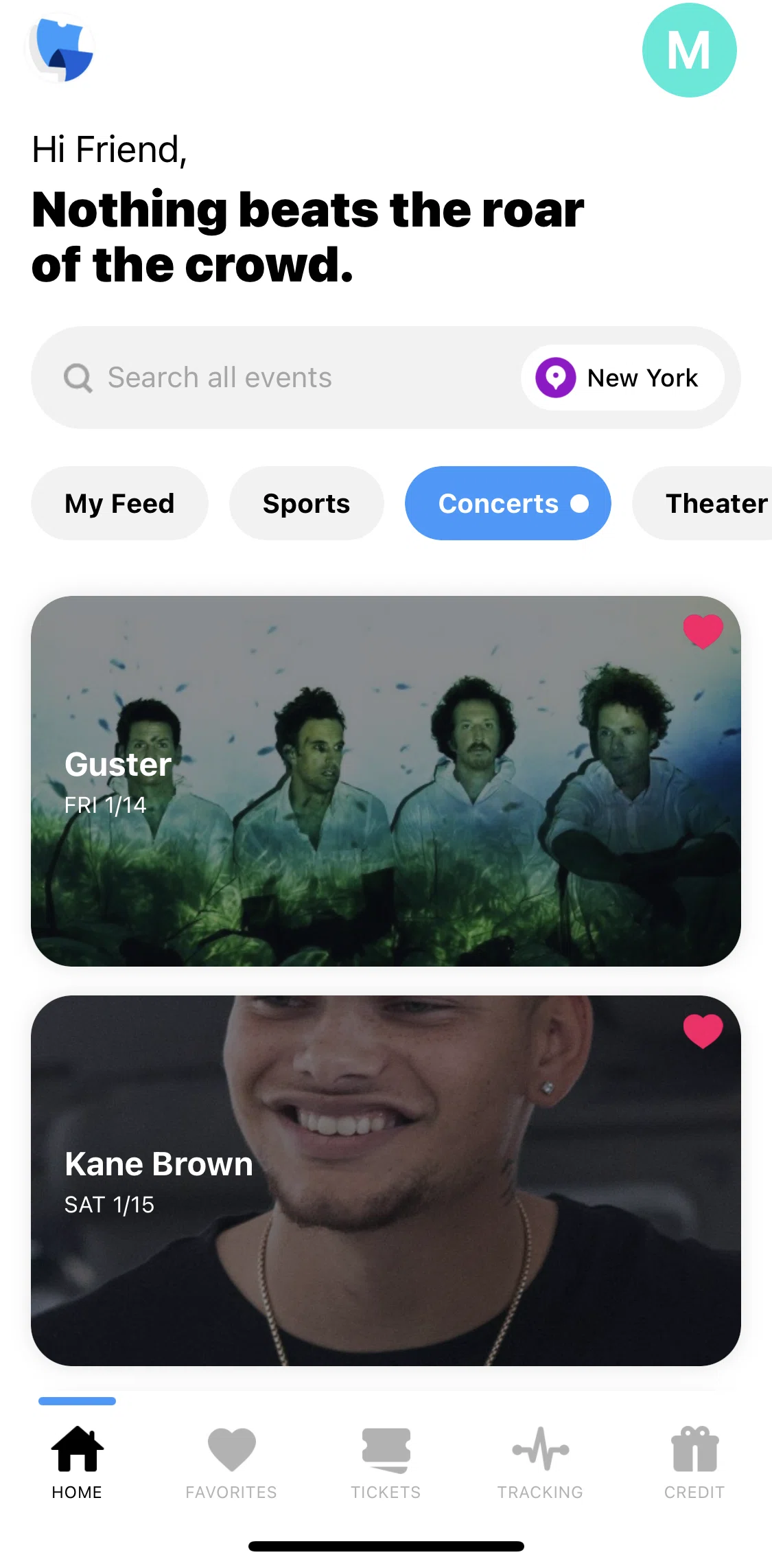 TickPick Screen screen in the Purchasing a ticket flow