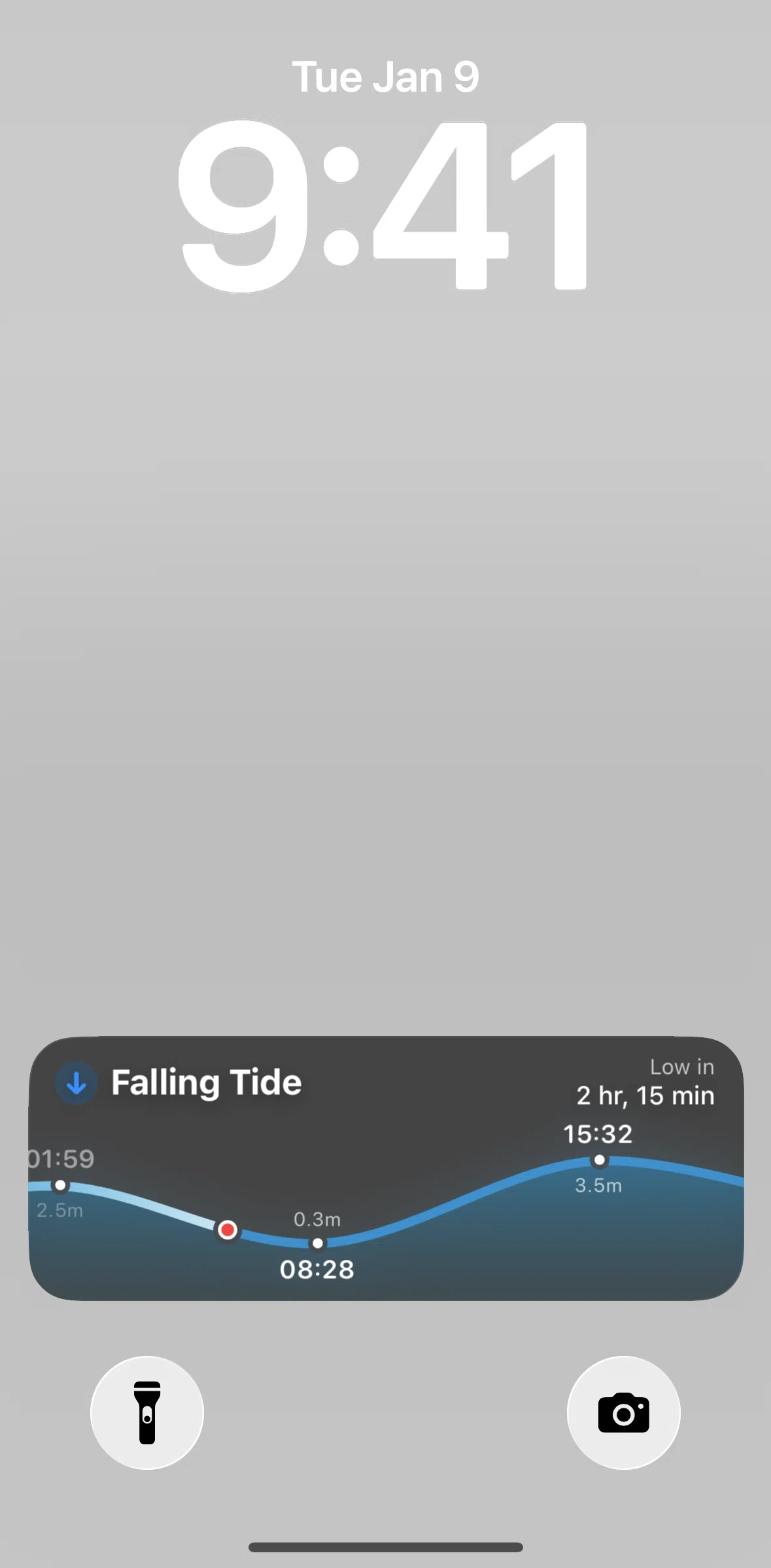 Tide Guide Screen screen in the Live Activities flow