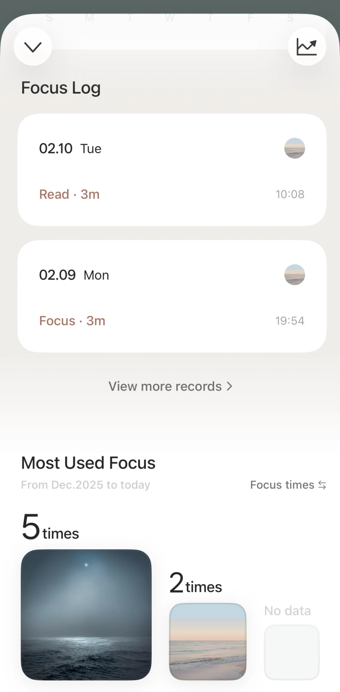 TIDE Screen screen in the Log detail flow