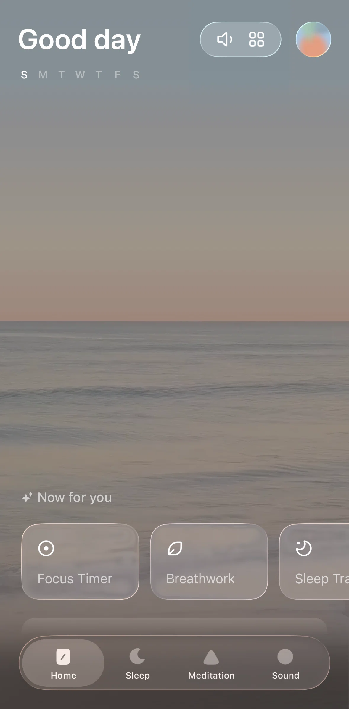 TIDE Screen screen in the Starting breathwork flow