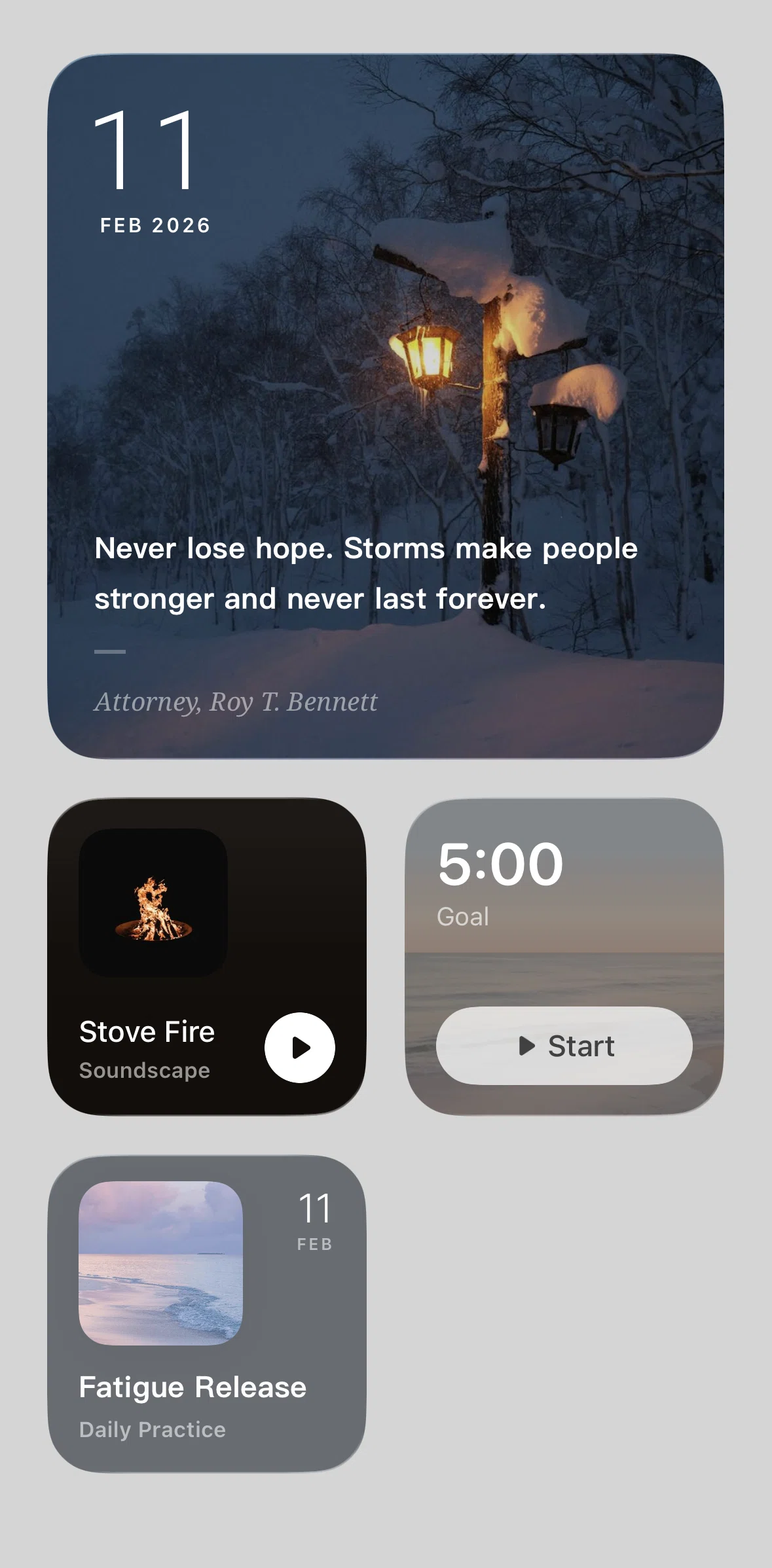 TIDE Screen screen in the Widgets flow