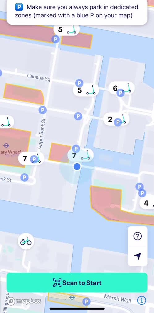 Tier Browse map screen in the Booking Transport flow
