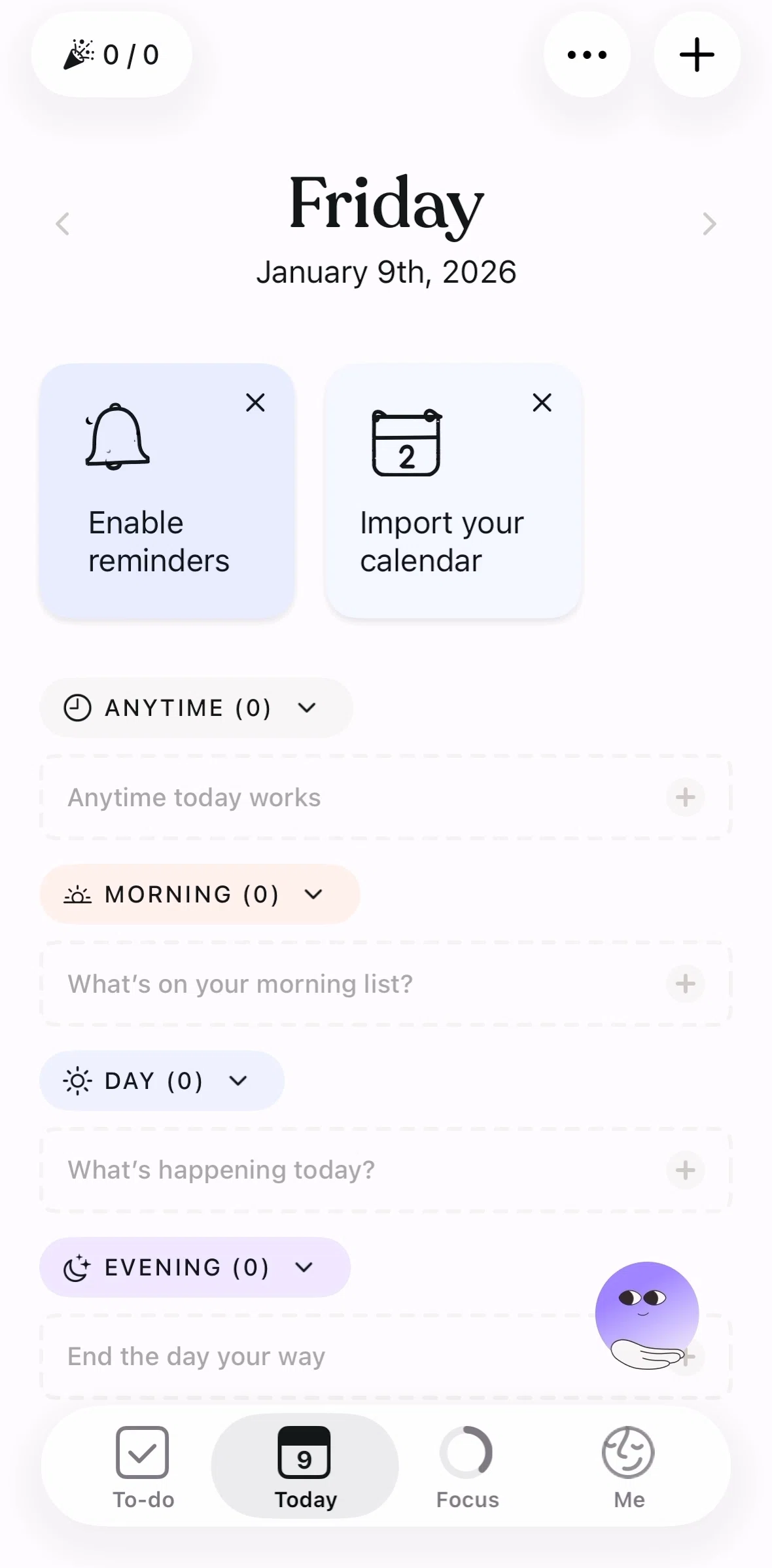 Tiimo Screen screen in the Adding task flow