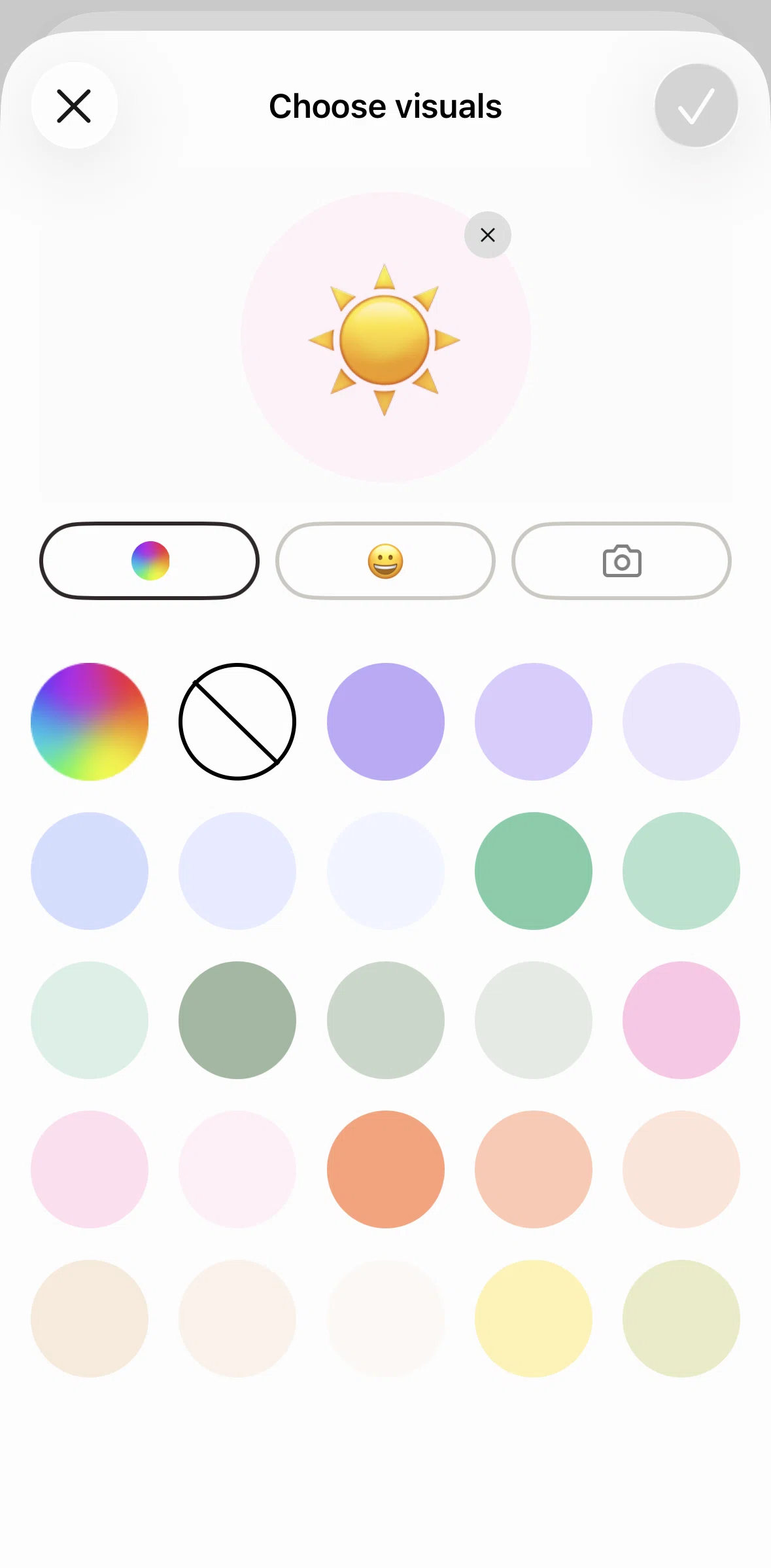 Tiimo Screen screen in the Customizing color flow