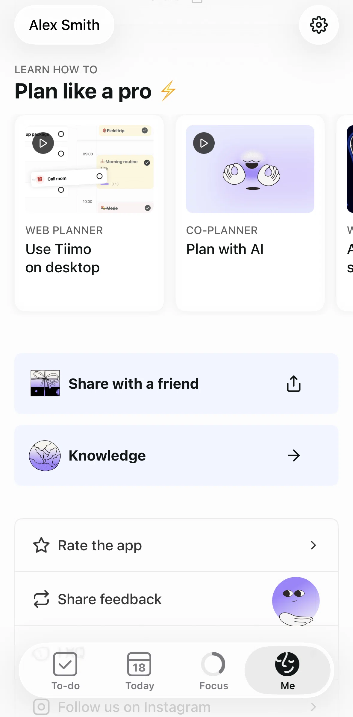 Tiimo Screen screen in the Pro account information flow
