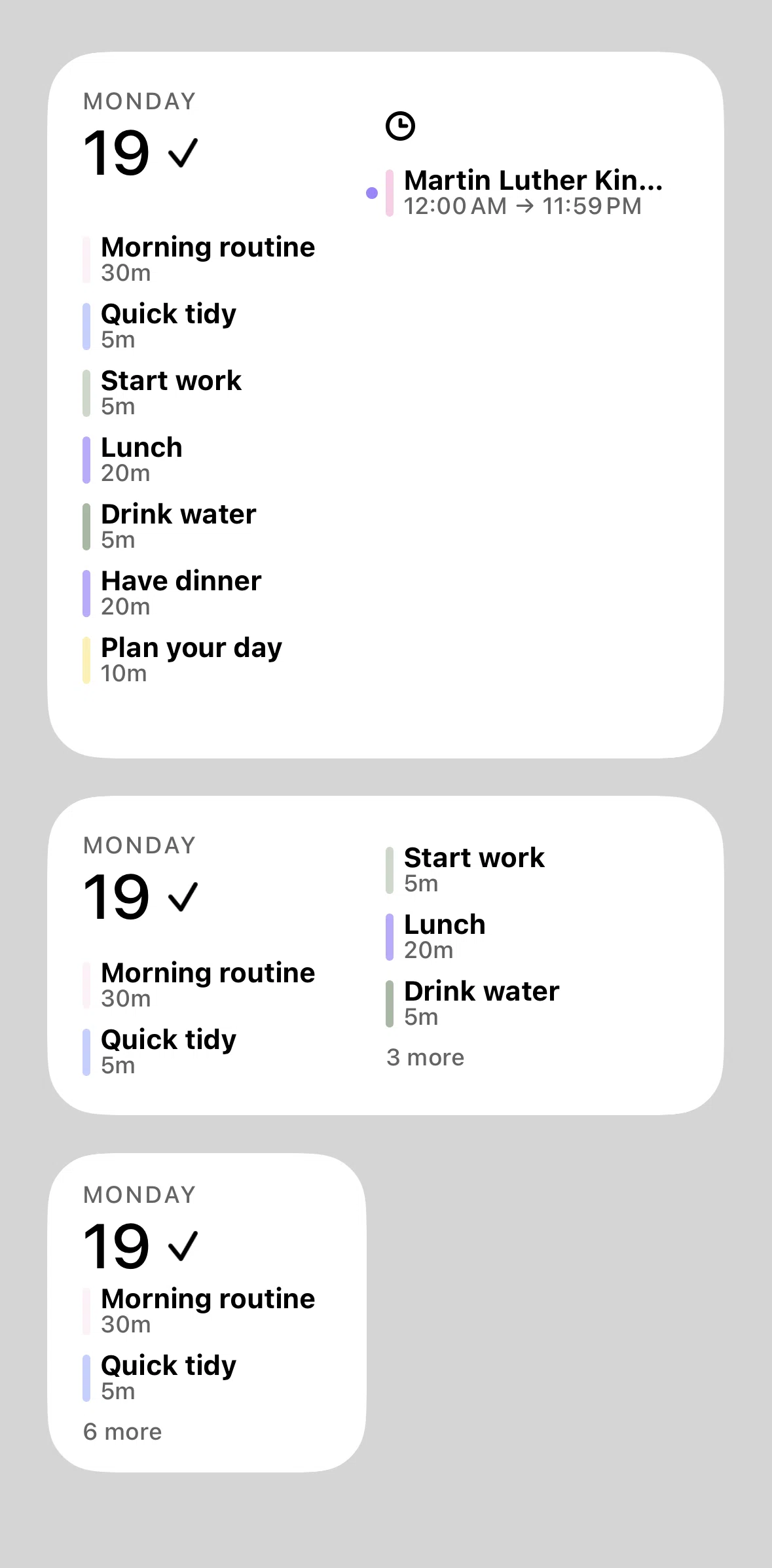 Tiimo Screen screen in the Widget flow