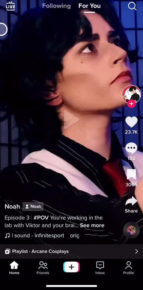 Tiktok Home screen in the Adding A Friend flow