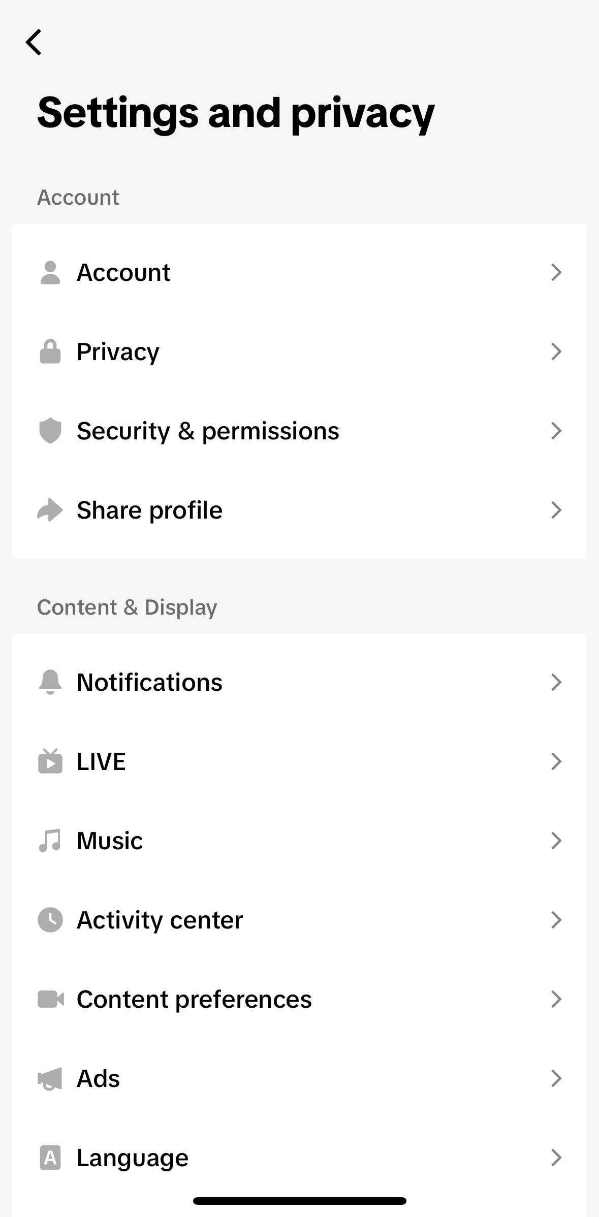 Tiktok Screen 1 screen in the Adding a keyword filter flow