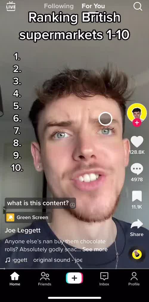 Tiktok Home screen in the Commenting flow