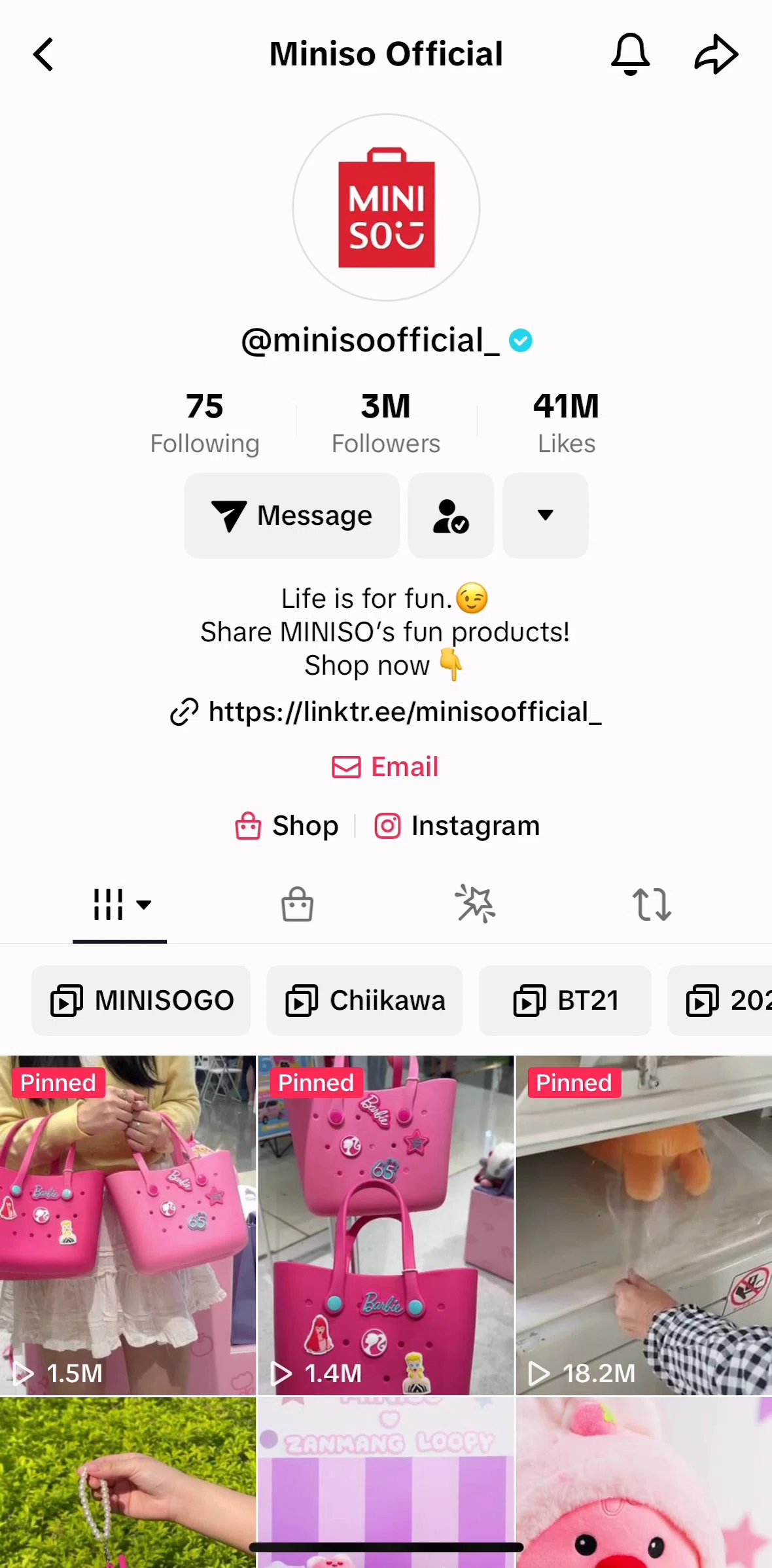Tiktok Screen 1 screen in the Playing a playlist flow