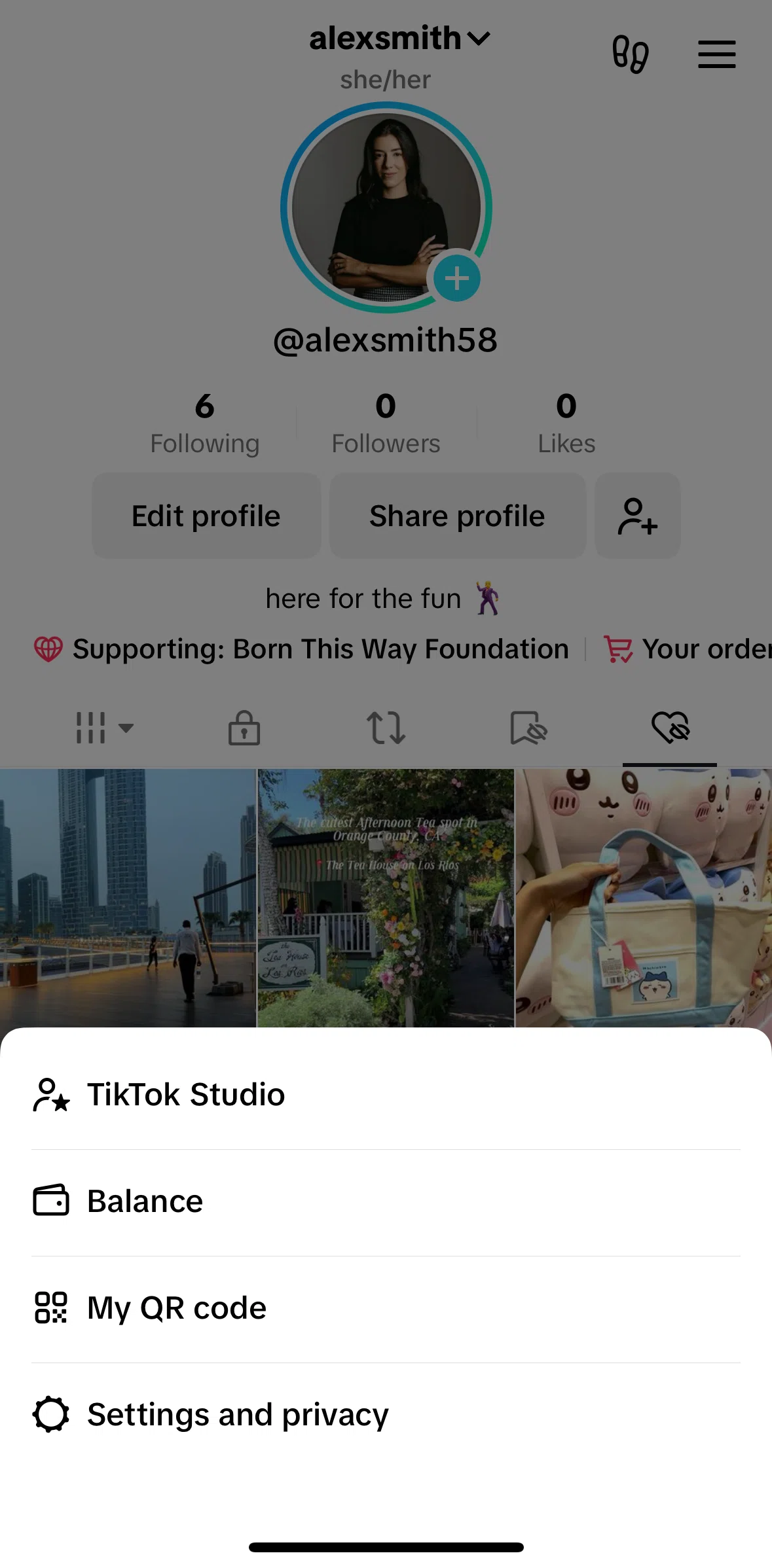 Tiktok Screen 1 screen in the QR code flow