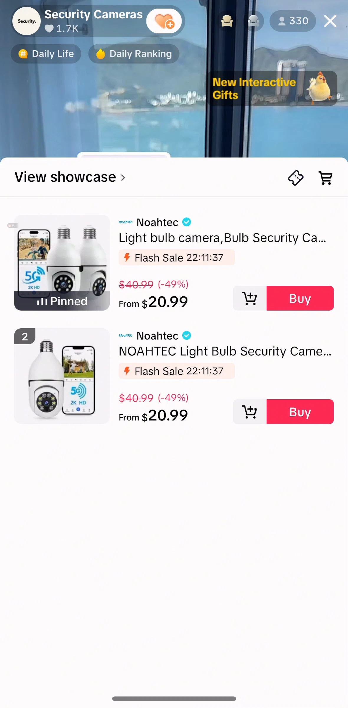 Tiktok Screen 1 screen in the Showcase flow