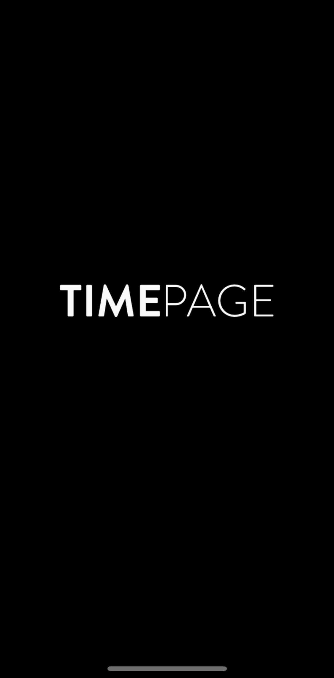 Timepage Screen screen in the Logging in flow