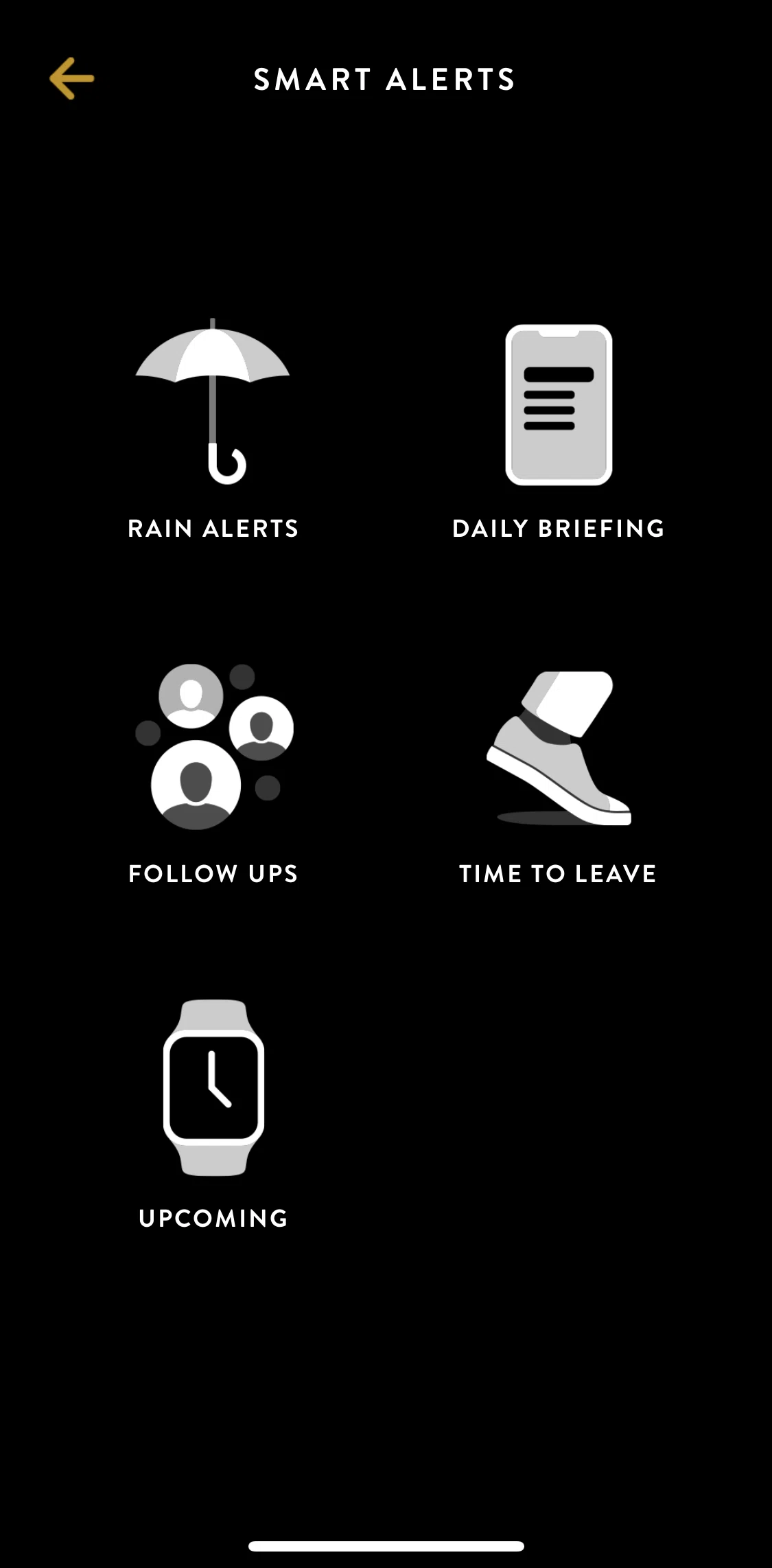 Timepage Screen screen in the Setting rain alerts flow