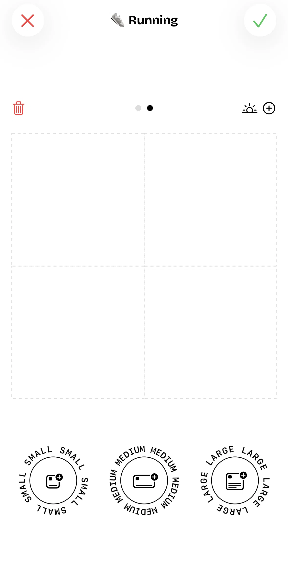 timespent Screen screen in the Add widget flow